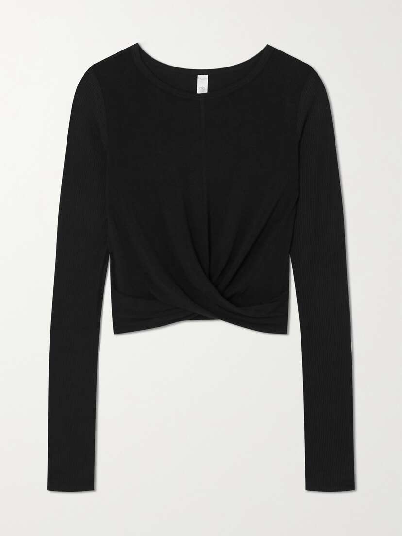 Alo Yoga Cover Twisted Ribbed Stretch-modal Jersey Top