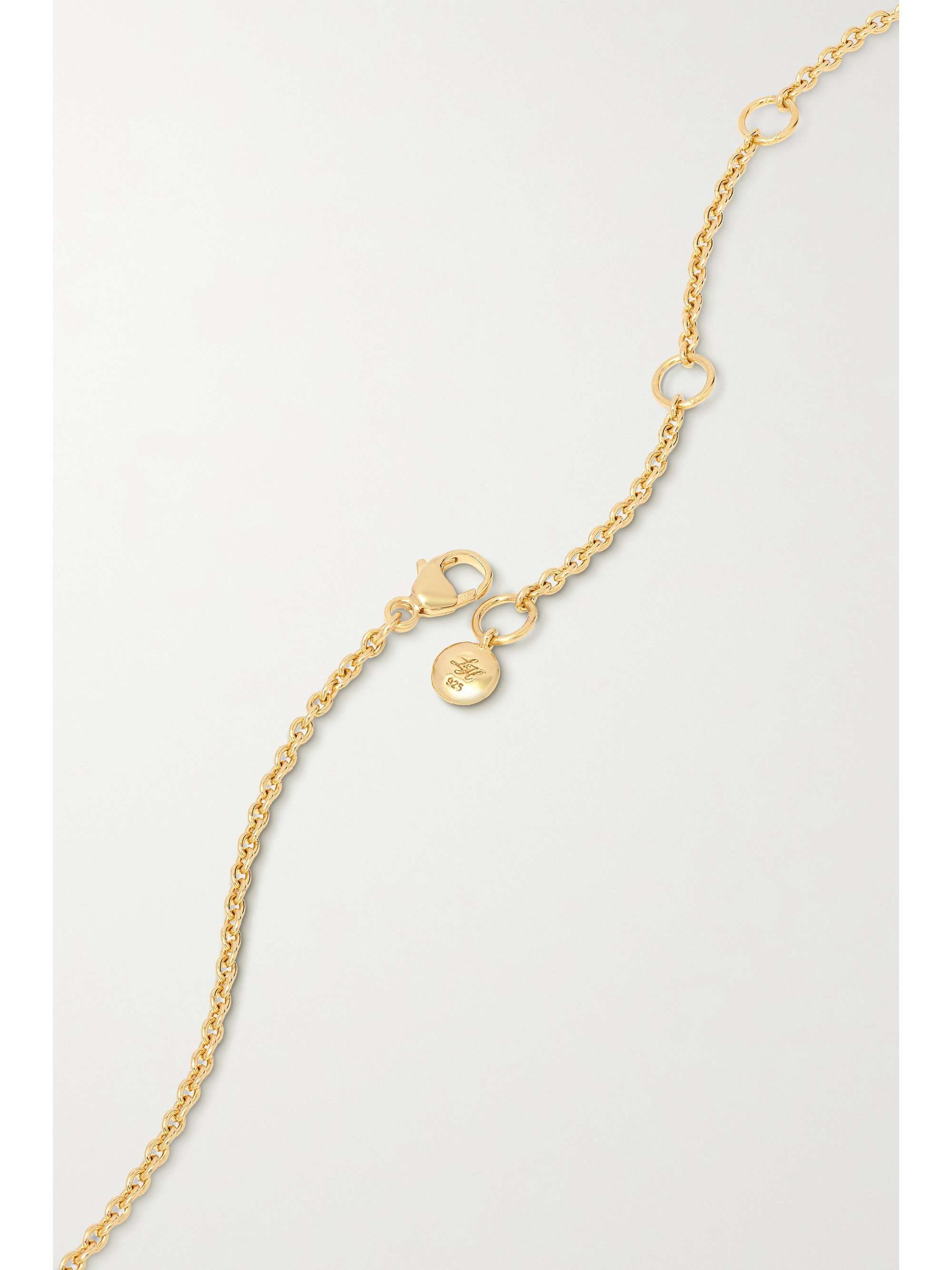 LARKSPUR & HAWK Valentina 18-karat gold-dipped quartz necklace