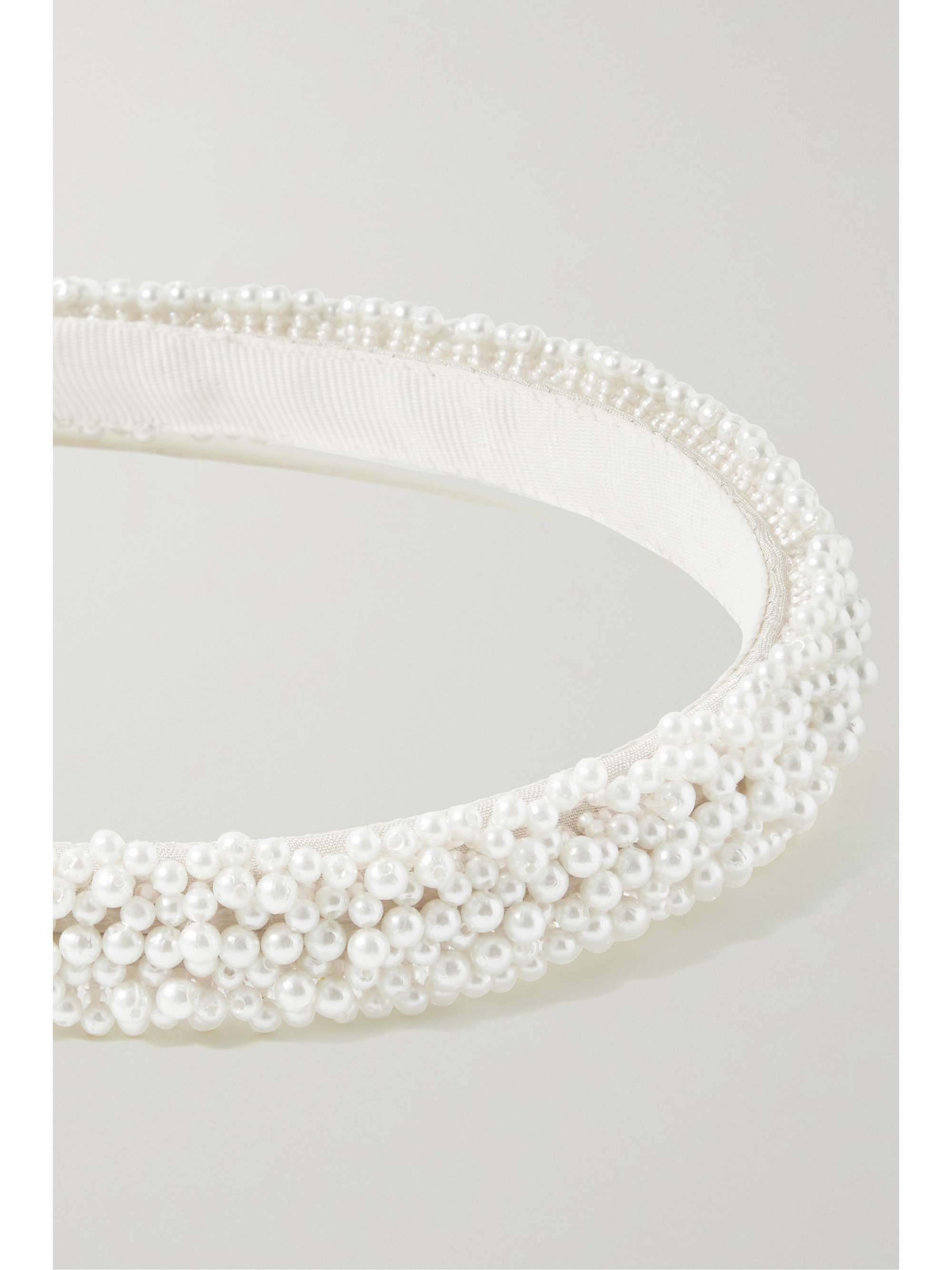 JENNIFER BEHR Donna faux pearl-embellished tulle headband