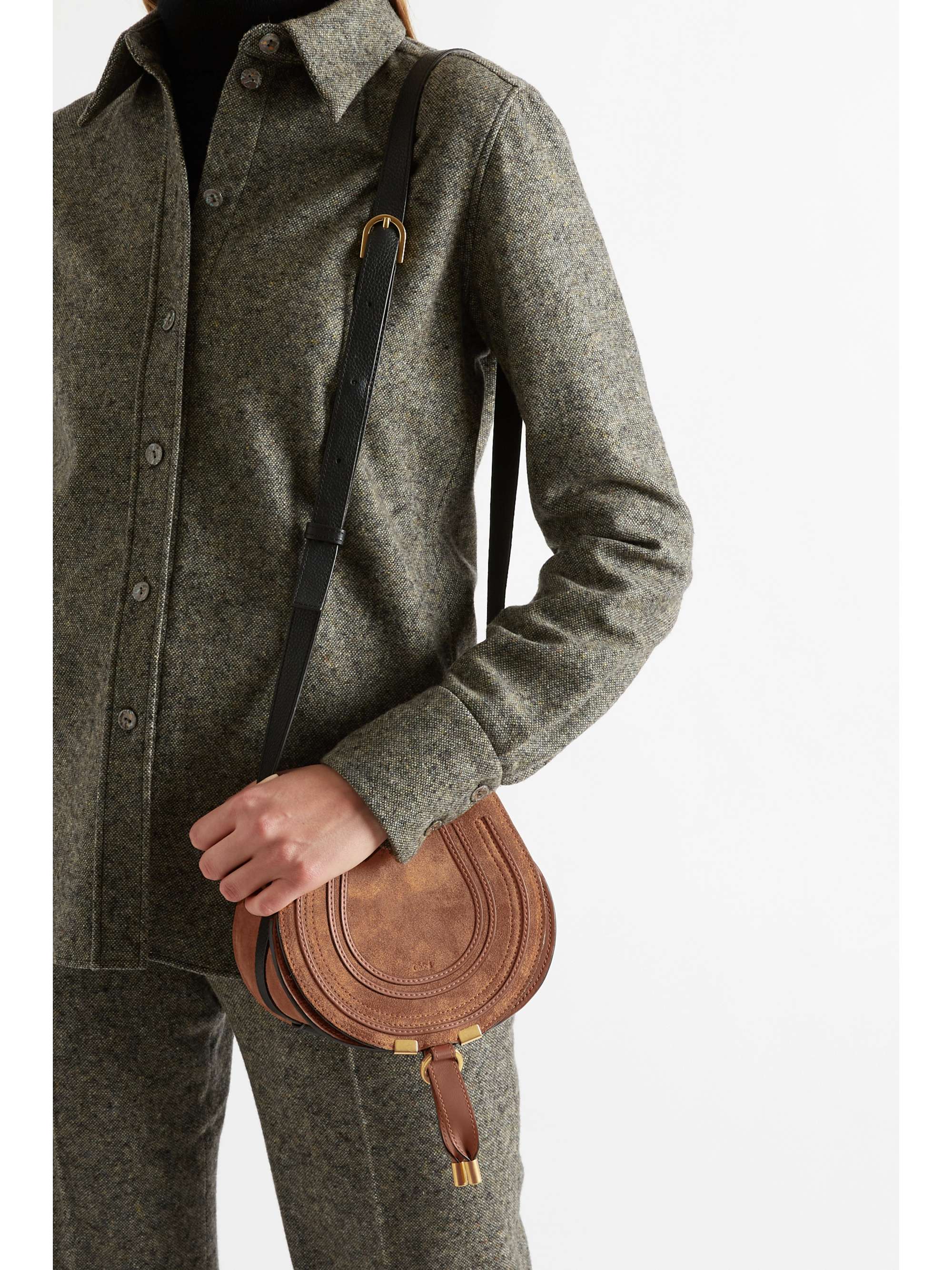 mini suede bag