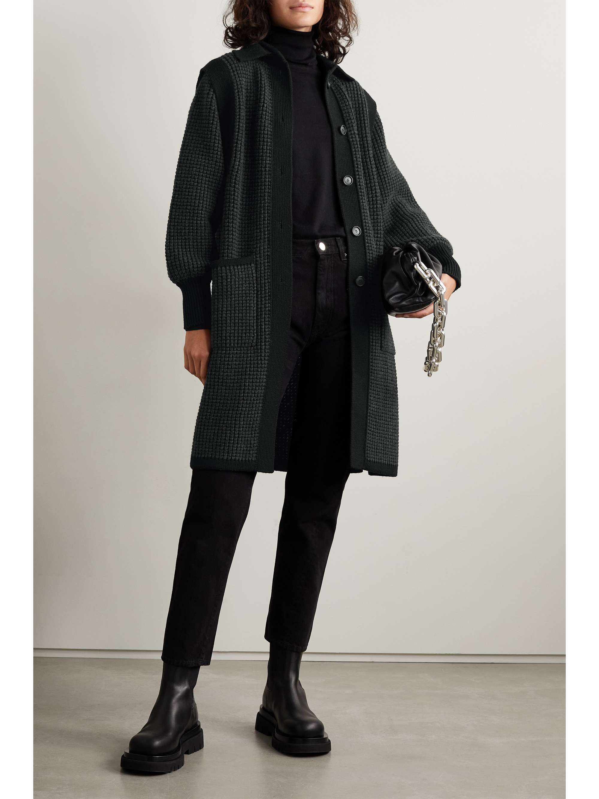 AKRIS Waffle-knit cashmere-blend cardigan