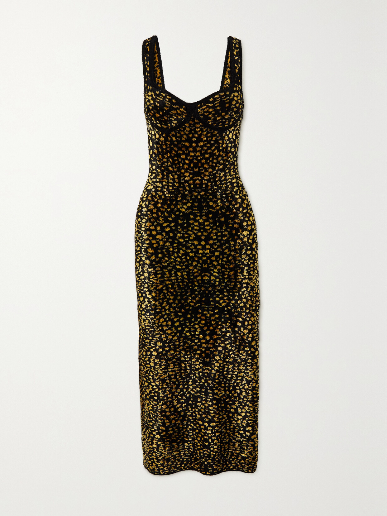 Lanvin Velvet-jacquard Midi Dress - Animal print