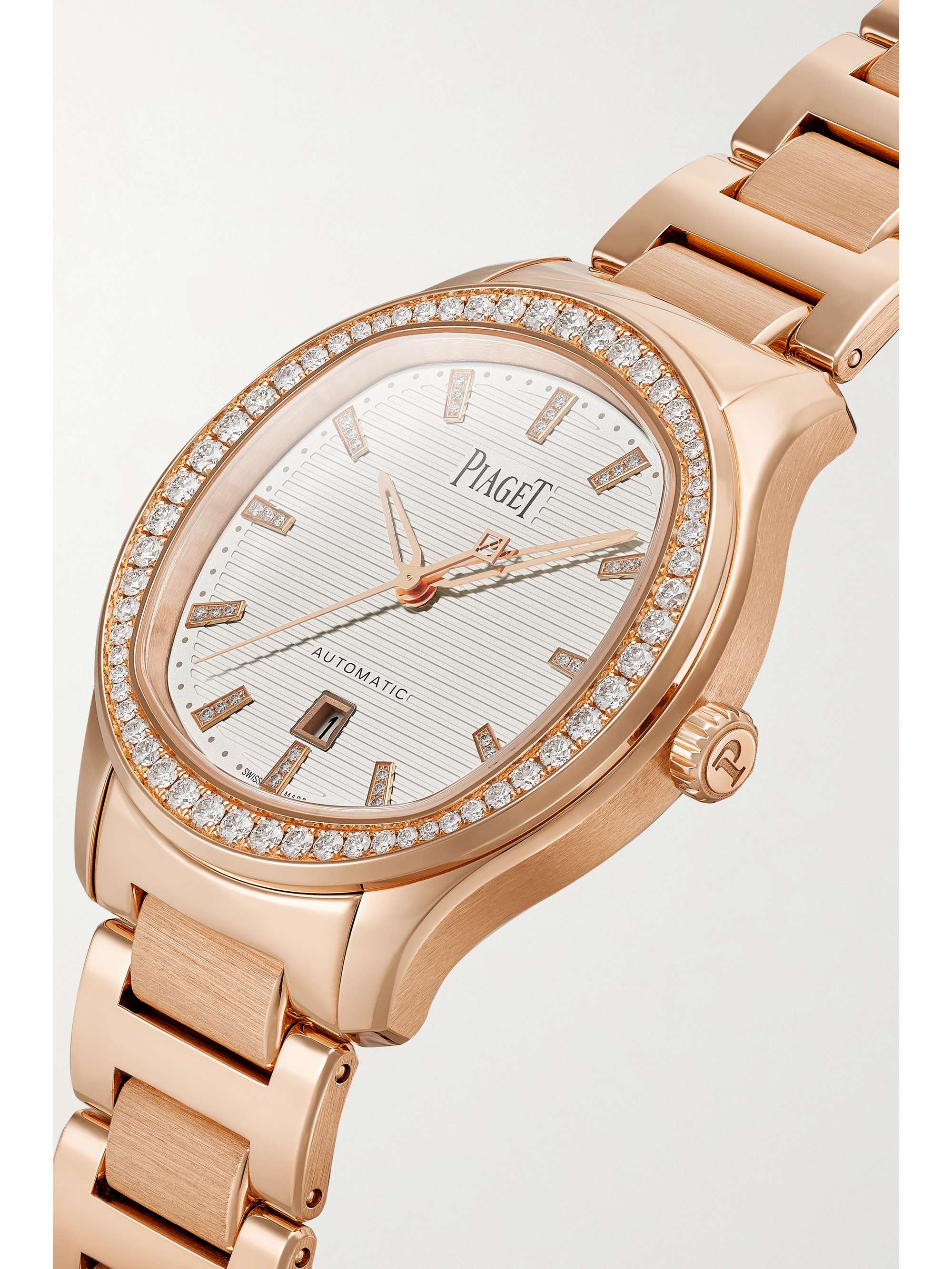PIAGET Polo Automatic 36mm 18-karat rose gold and diamond watch
