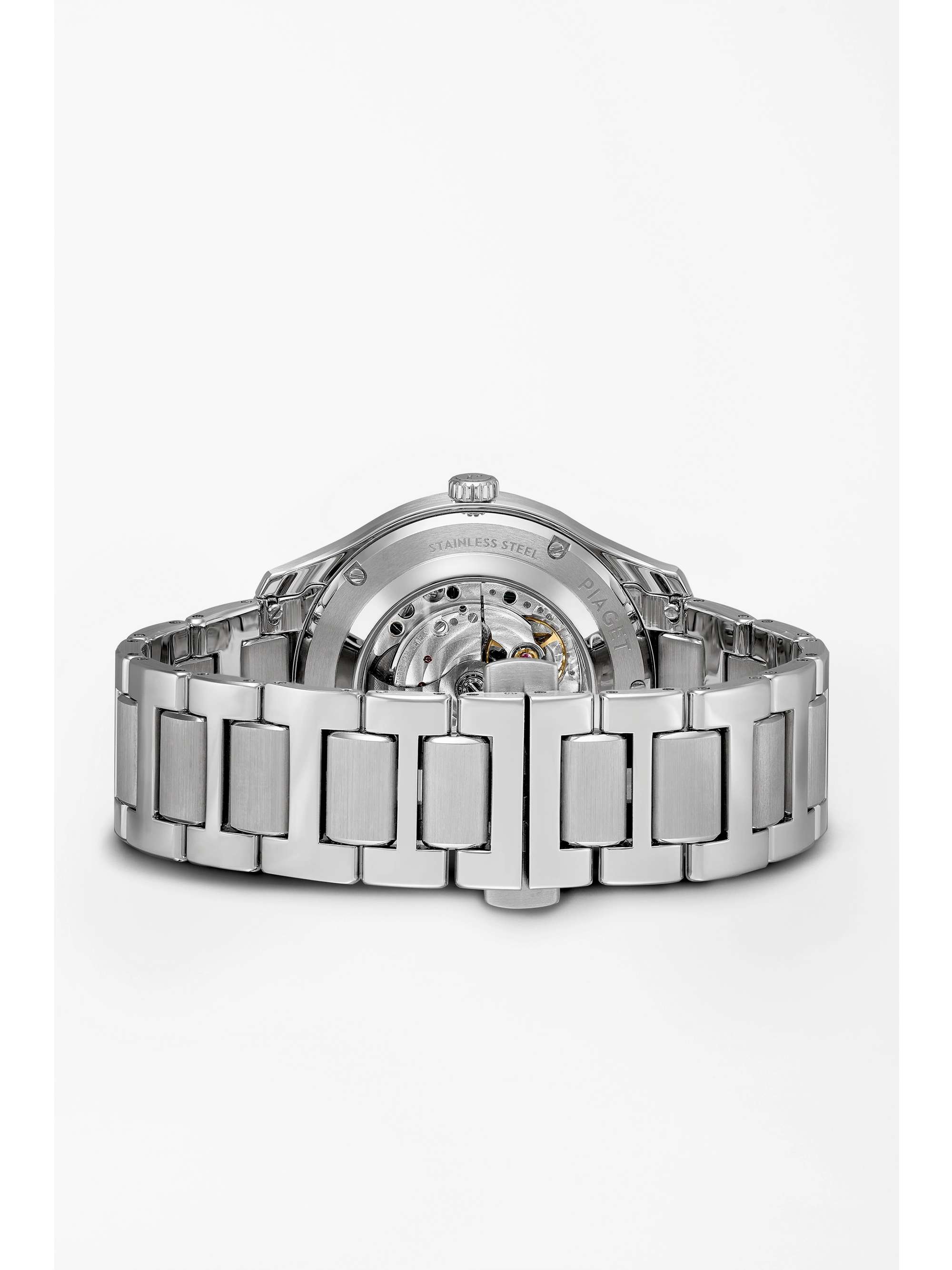 PIAGET Polo Automatic 36 mm Uhr aus Edelstahl mit Details aus 18 Karat Roségold und Diamanten