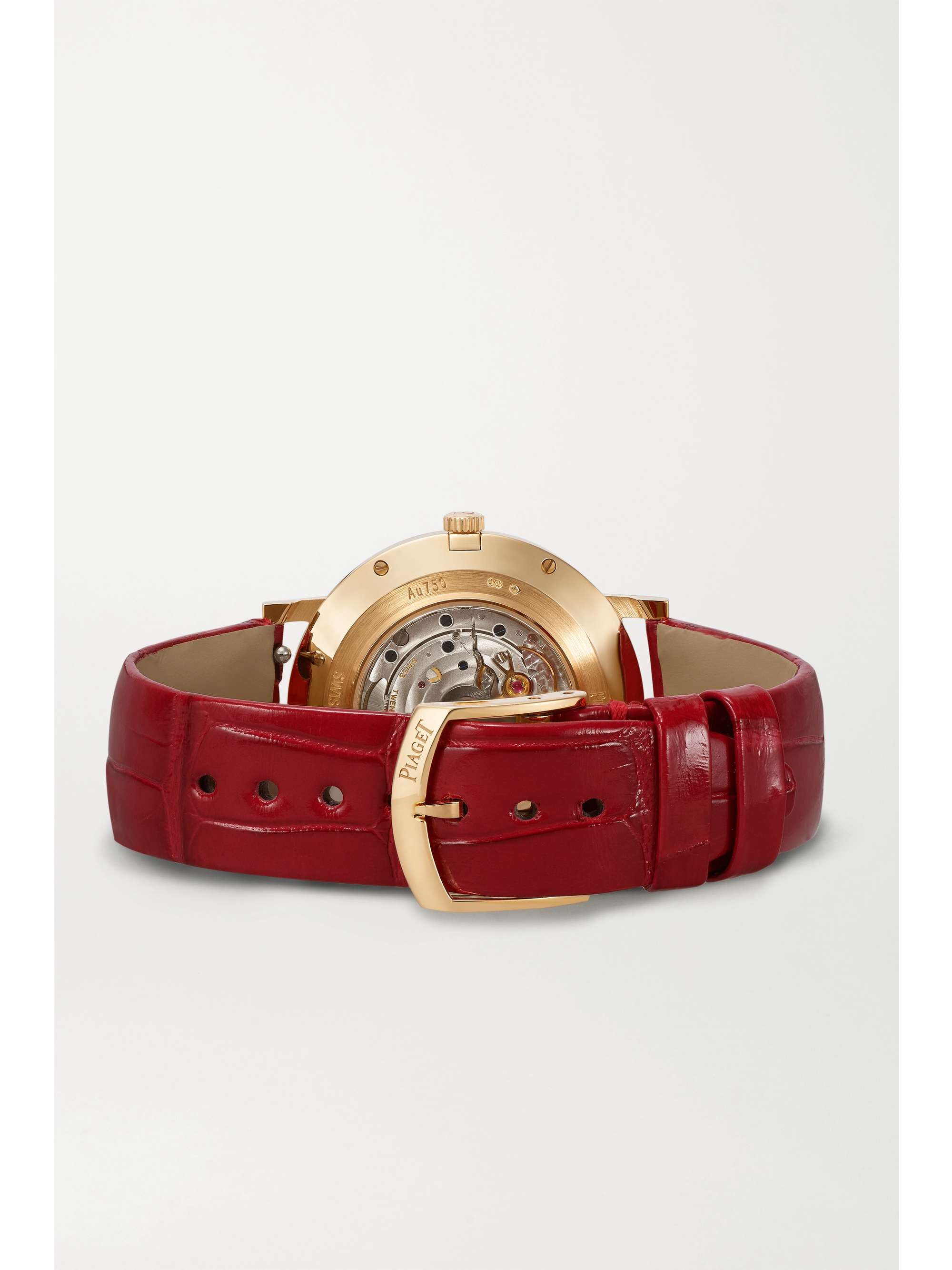 PIAGET Altiplano Automatic 35mm 18-karat rose gold, alligator and diamond watch