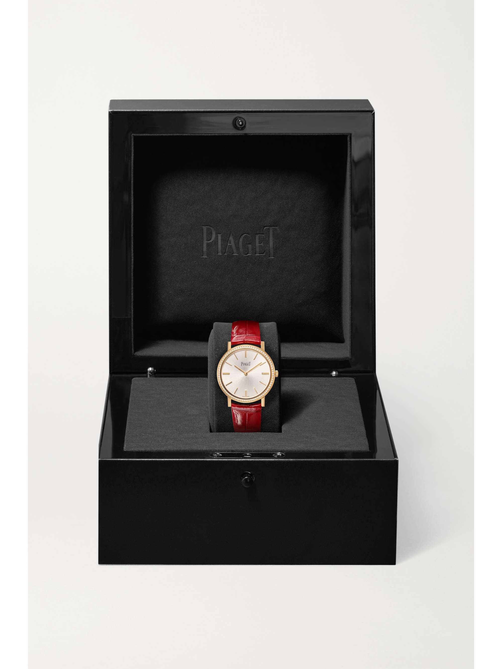 PIAGET Altiplano Automatic 35mm 18-karat rose gold, alligator and diamond watch