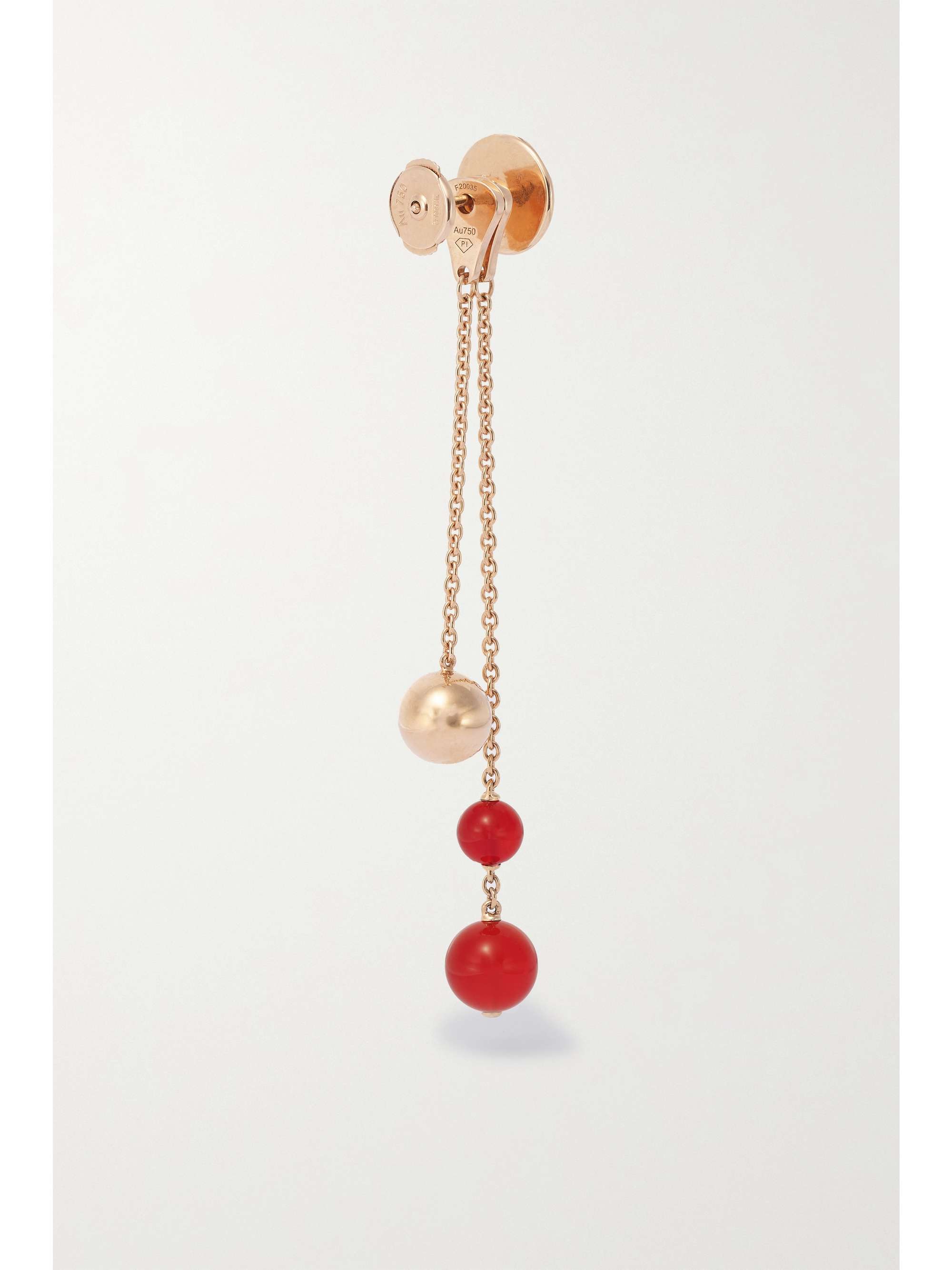 PIAGET Possession 18-karat rose gold, carnelian and diamond earrings