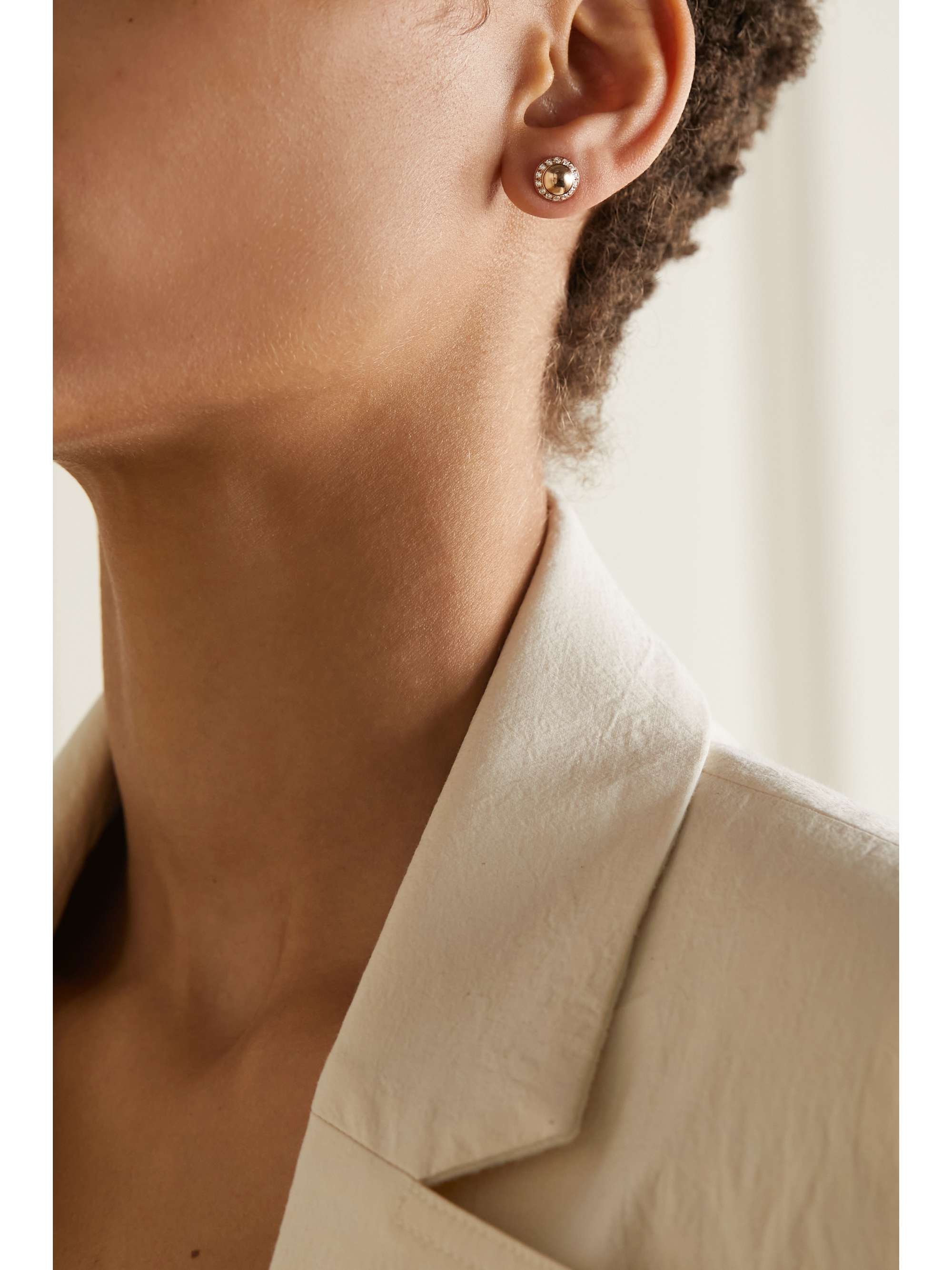 PIAGET Possession 18-karat rose gold, carnelian and diamond earrings
