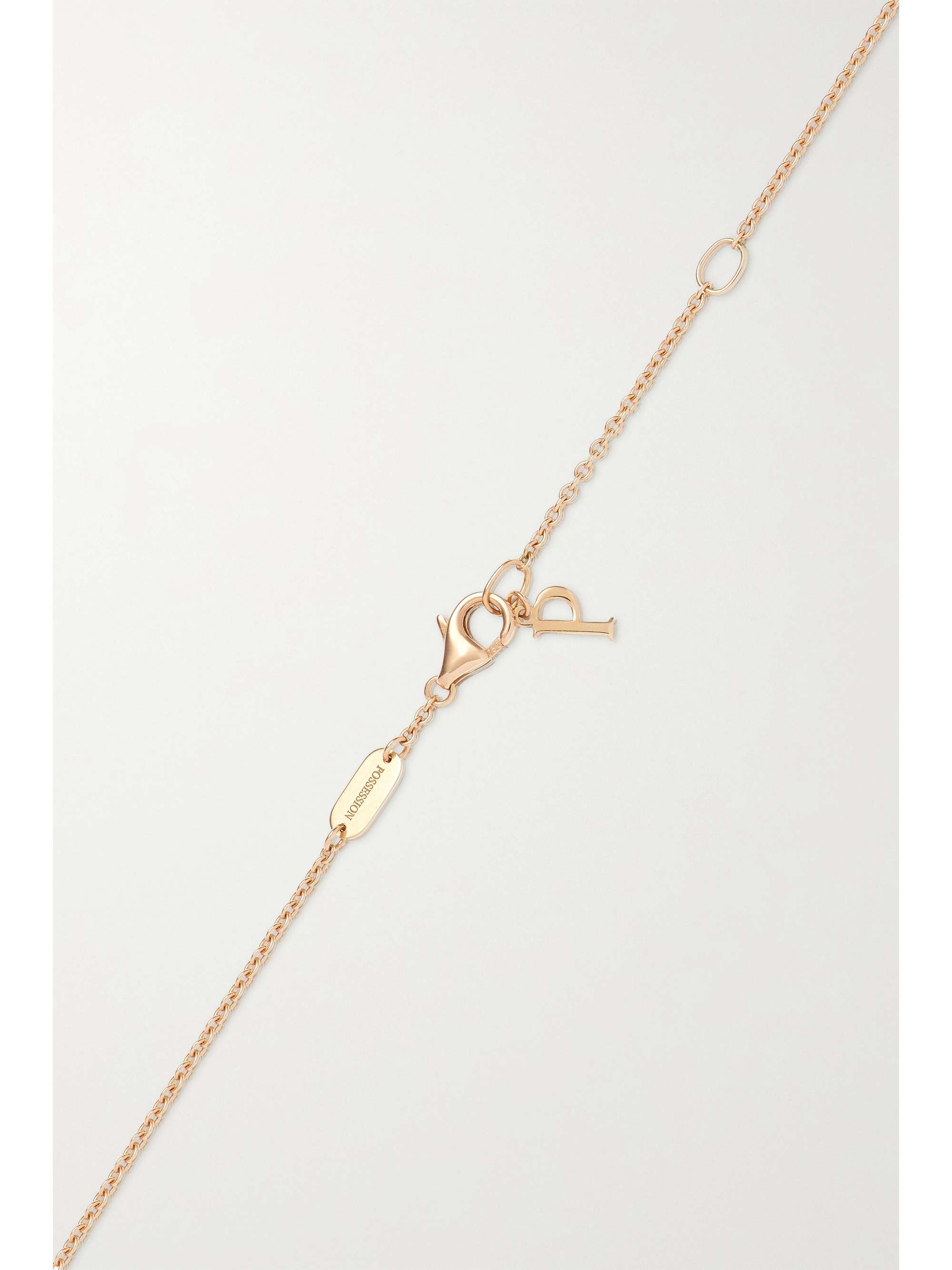 PIAGET Possession 18-karat rose gold, carnelian and diamond necklace