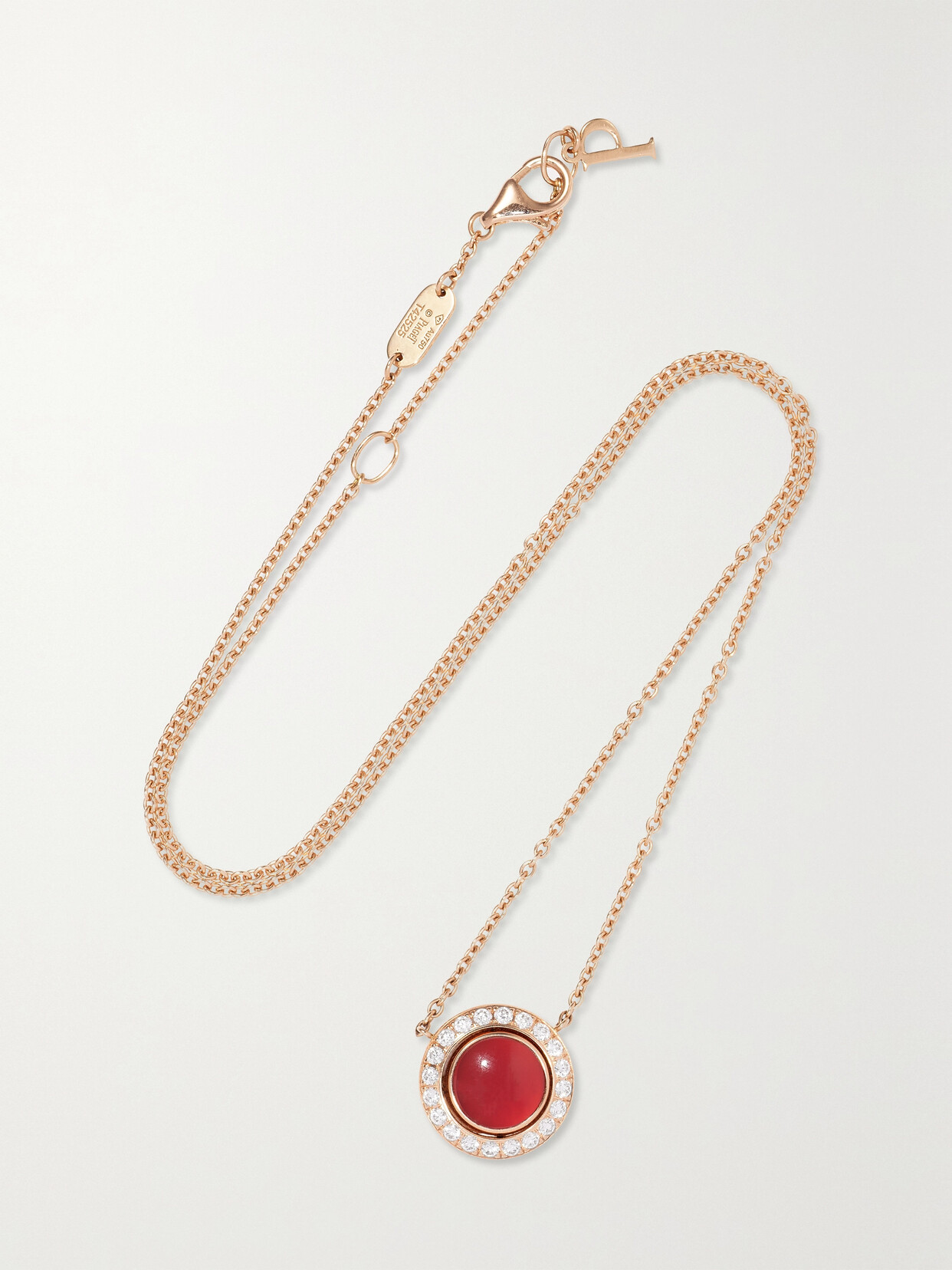 PIAGET POSSESSION 18-KARAT ROSE GOLD, CARNELIAN AND DIAMOND NECKLACE