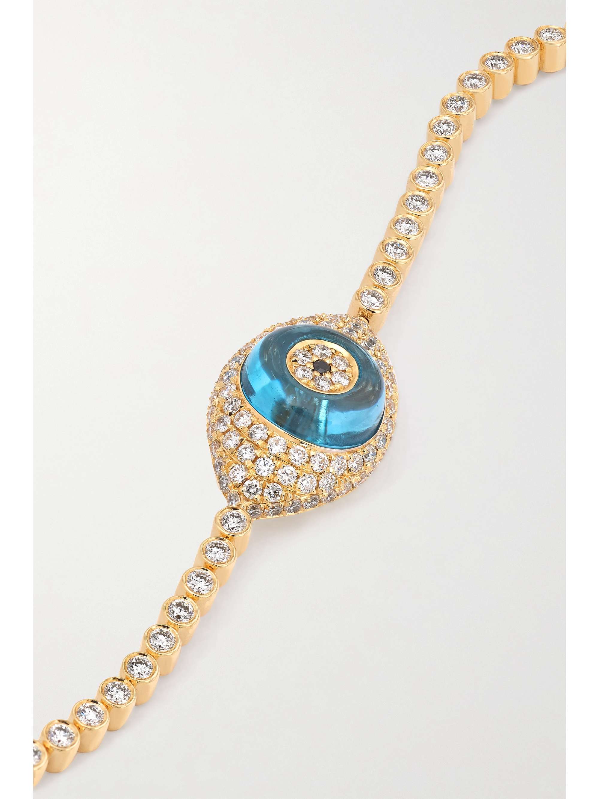LORRAINE SCHWARTZ Against Evil Eye 18-karat rose gold, topaz and diamond bracelet