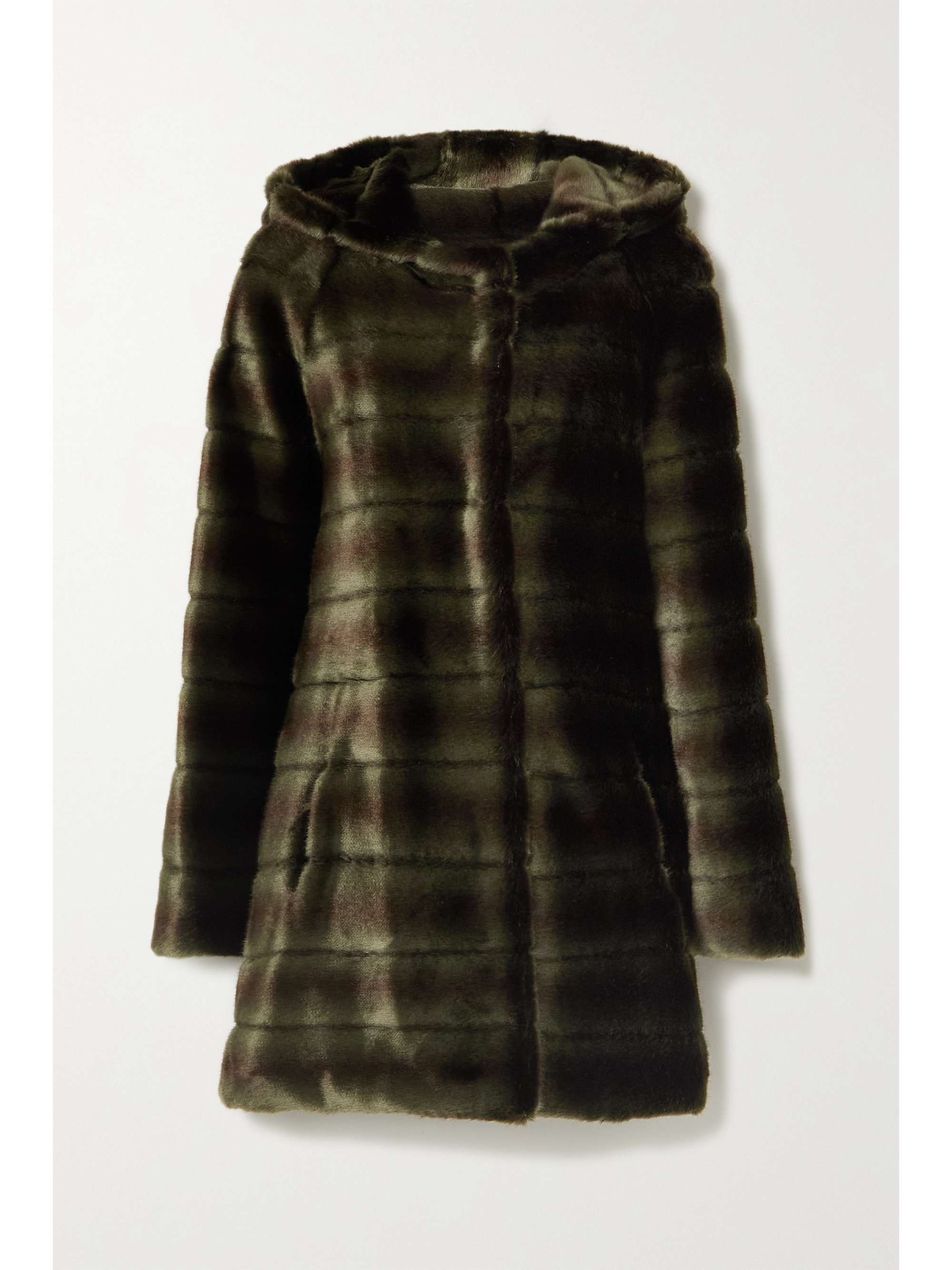 Army green Oh My Deer faux fur coat 