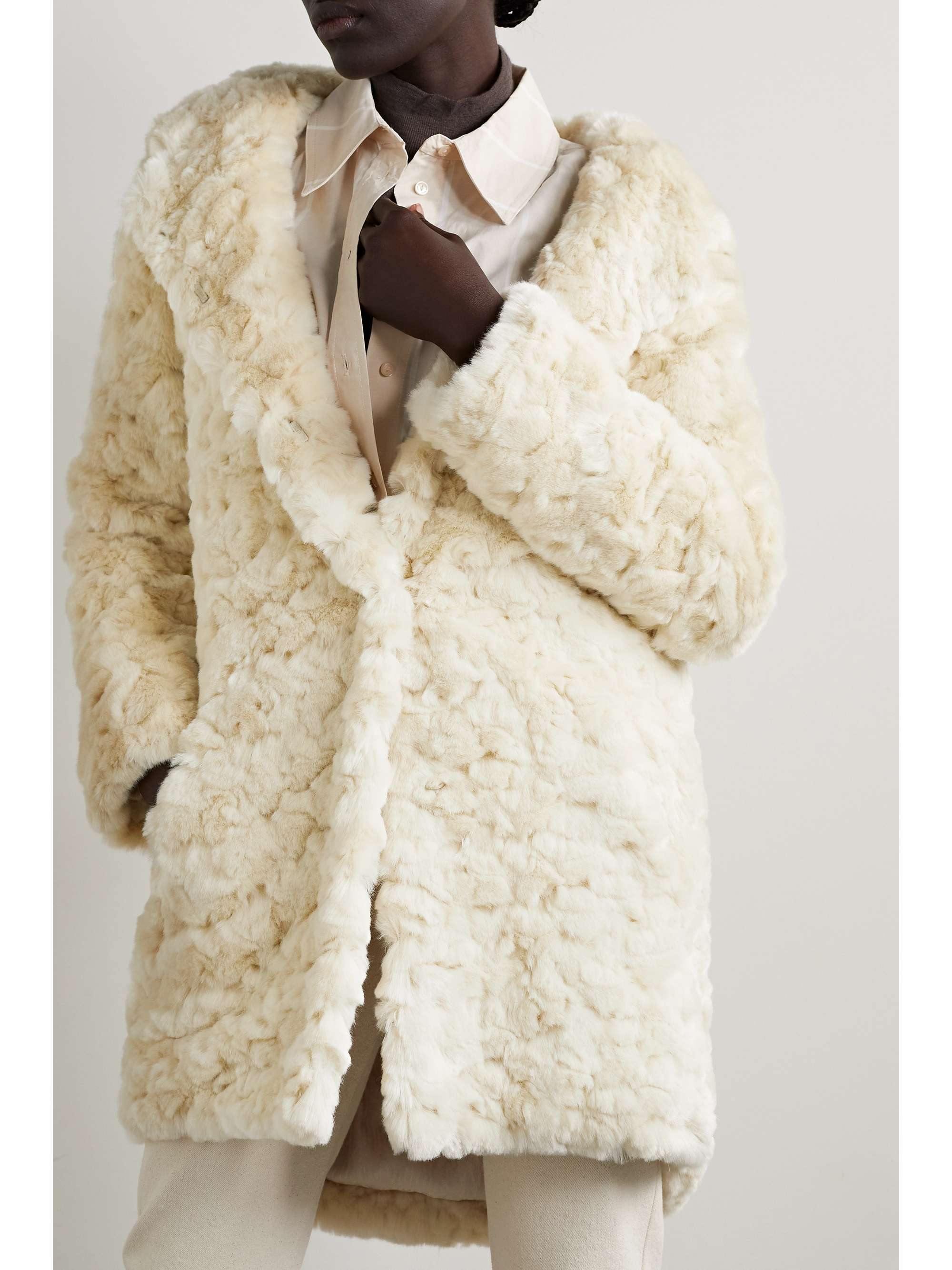 FAZ Deer Chilla hooded faux fur coat
