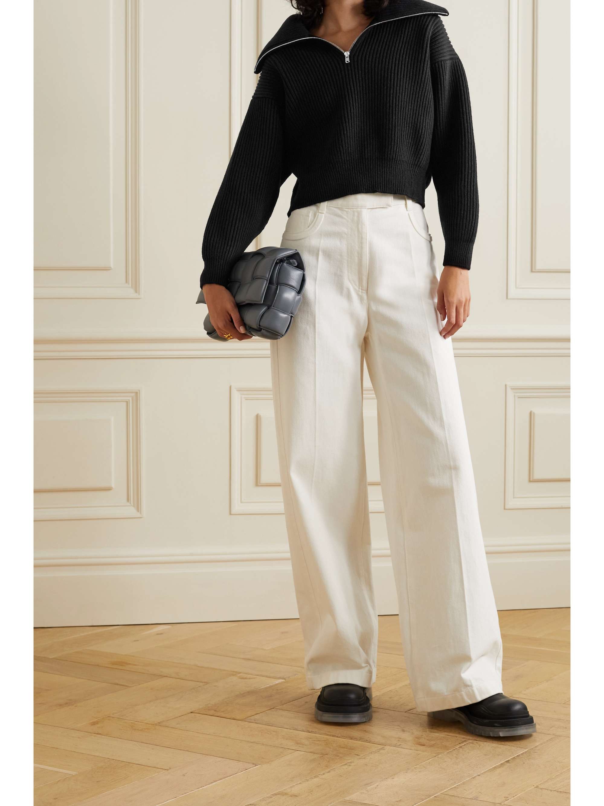 ALAÏA Ribbed wool and cashmere-blend sweater | NET-A-PORTER