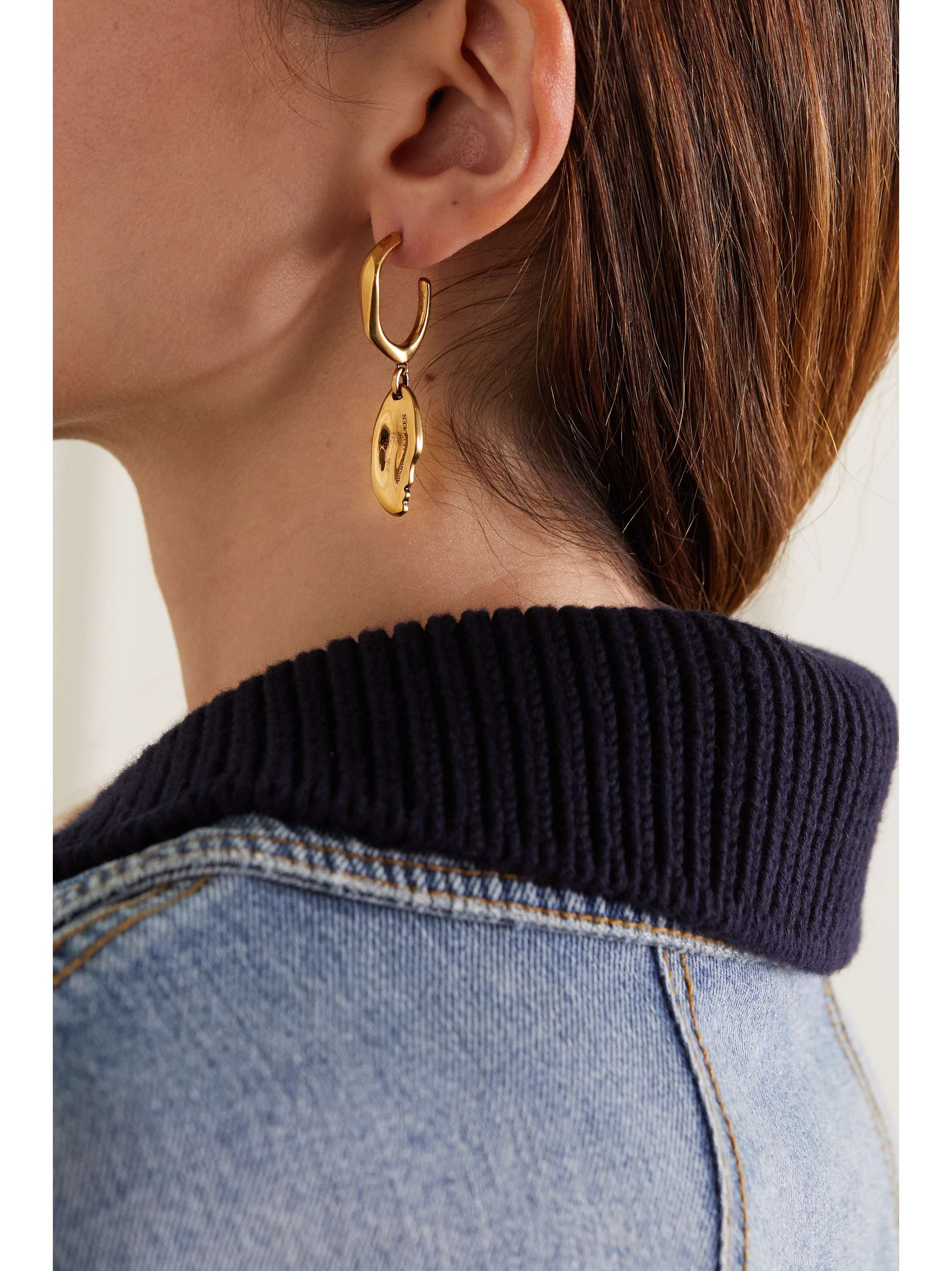 Gold Gold-tone earrings | ALEXANDER MCQUEEN | NET-A-PORTER