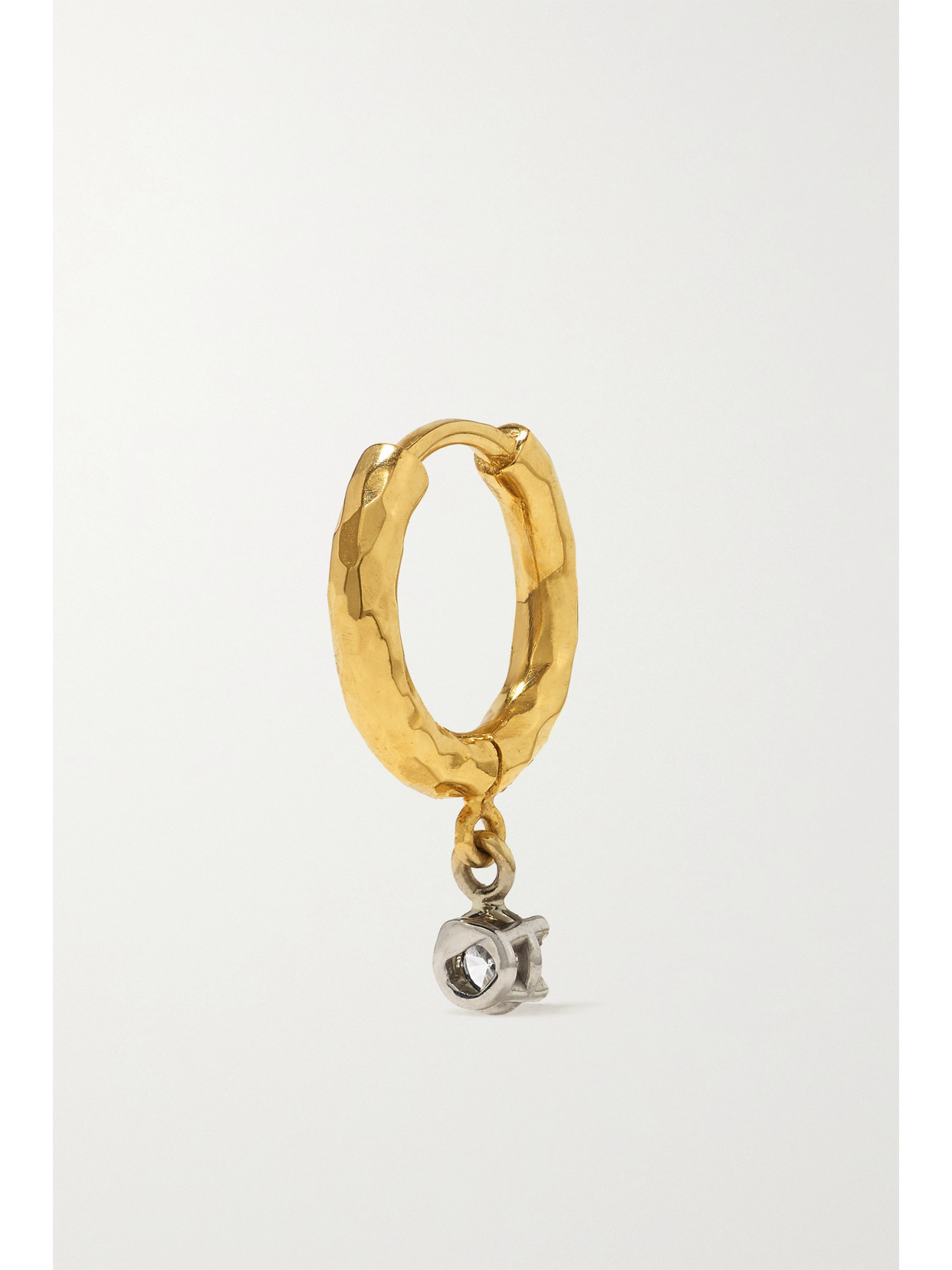 Shop Octavia Elizabeth + Net Sustain Micro Gabby 18-karat Recycled Gold Diamond Hoop Earrings