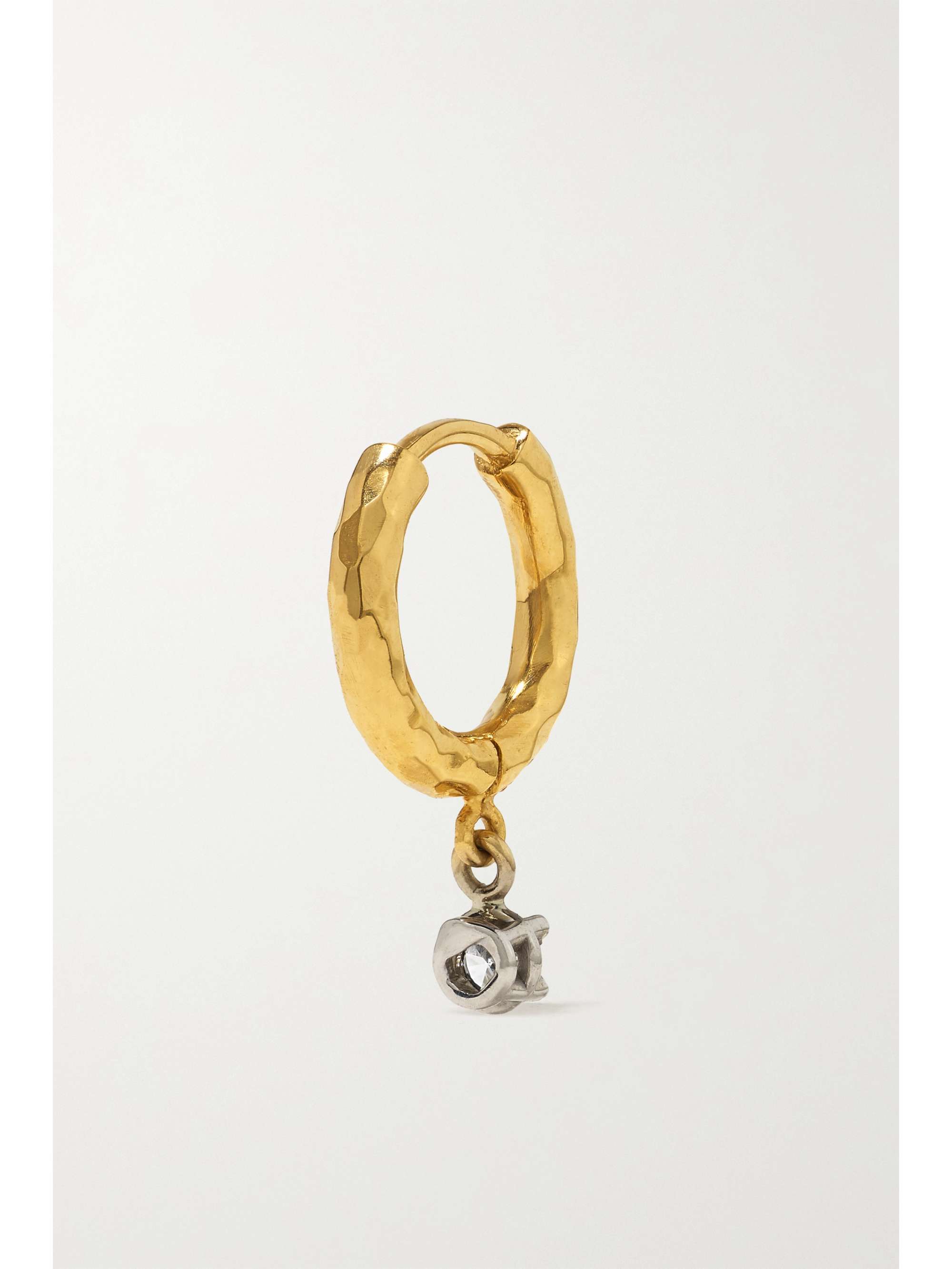 OCTAVIA ELIZABETH + NET SUSTAIN Micro Gabby 18-karat recycled gold diamond hoop earrings