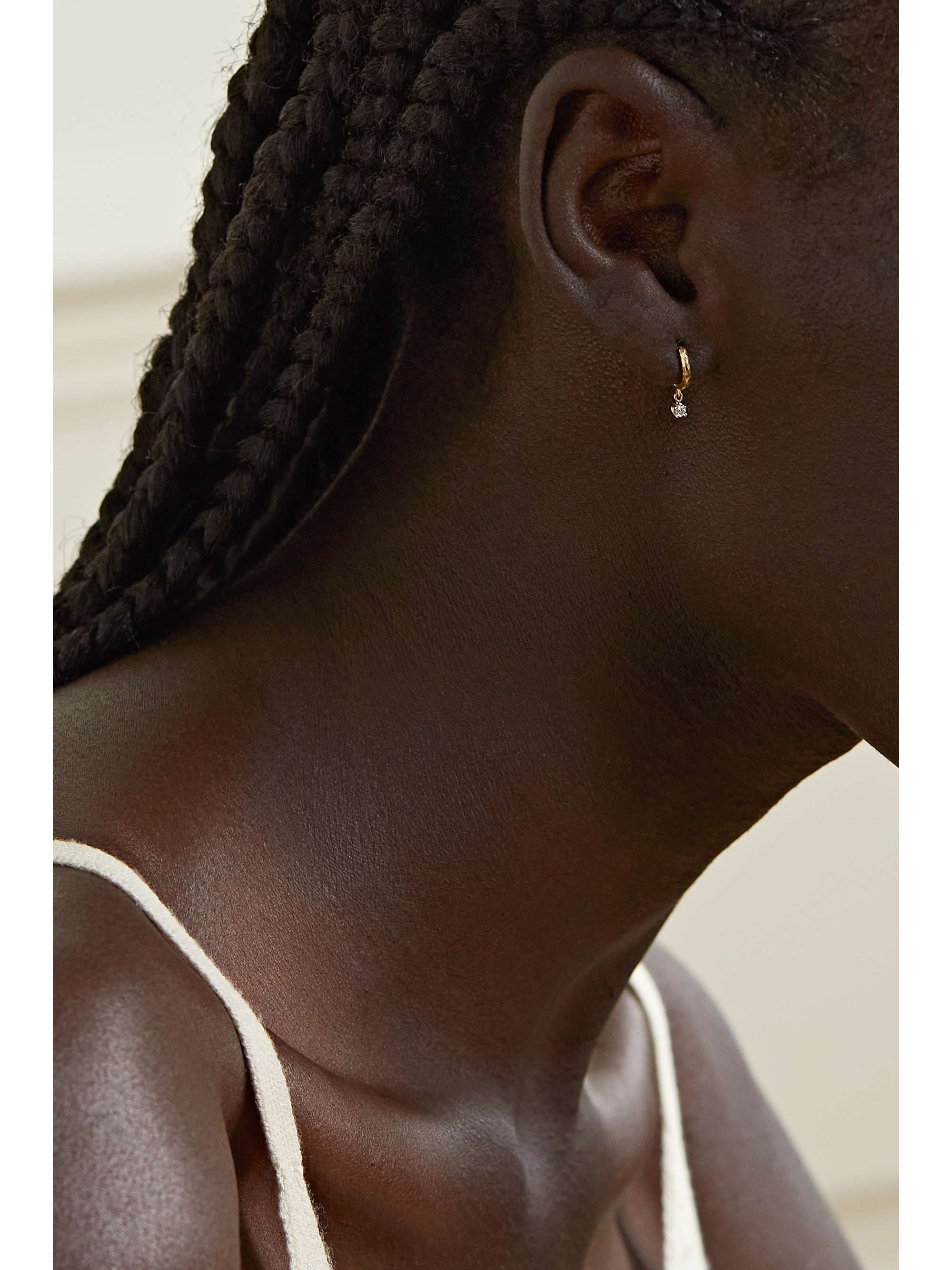 OCTAVIA ELIZABETH + NET SUSTAIN Micro Gabby 18-karat recycled gold diamond hoop earrings