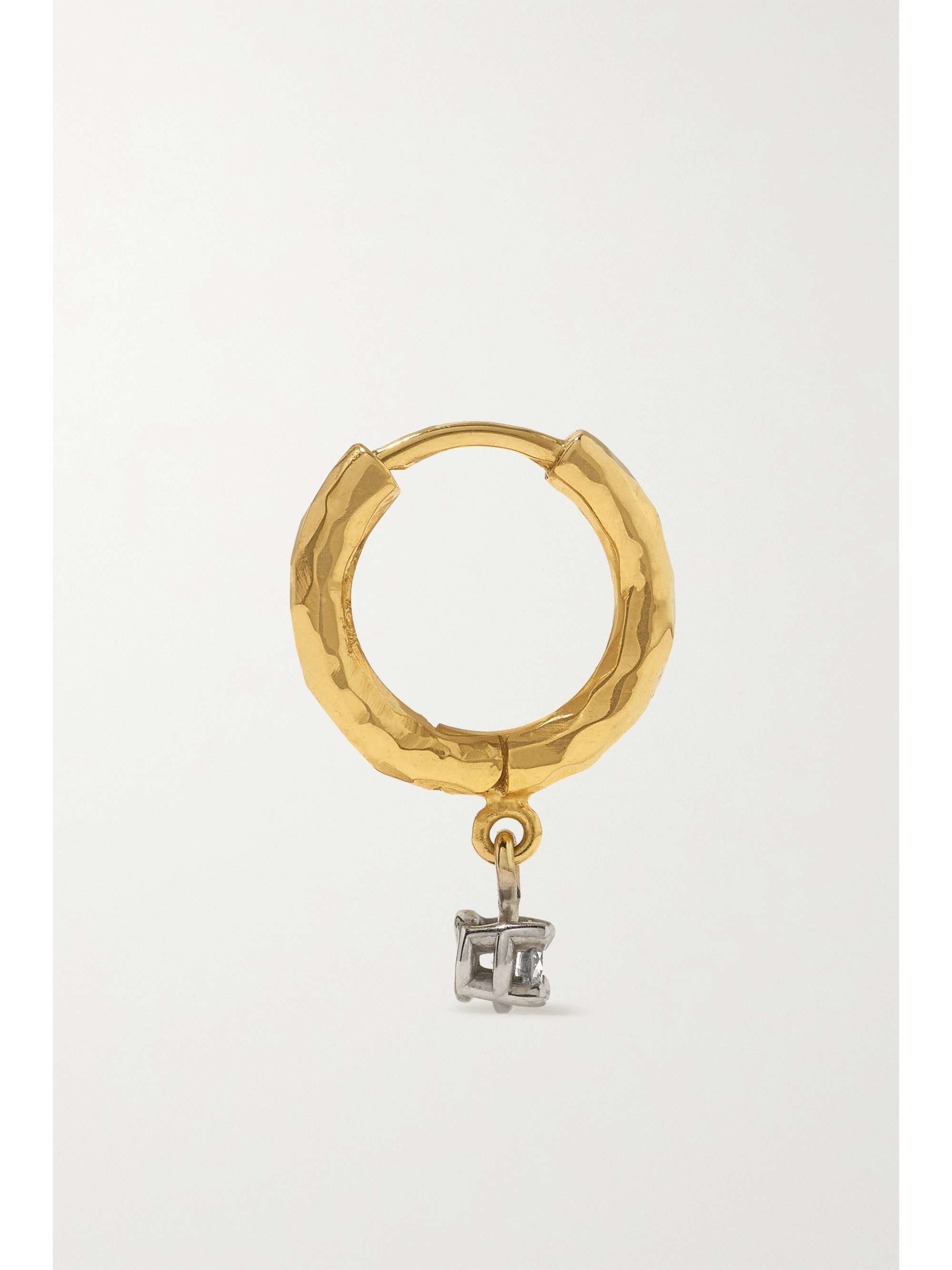 OCTAVIA ELIZABETH + NET SUSTAIN Micro Gabby 18-karat recycled gold diamond hoop earrings