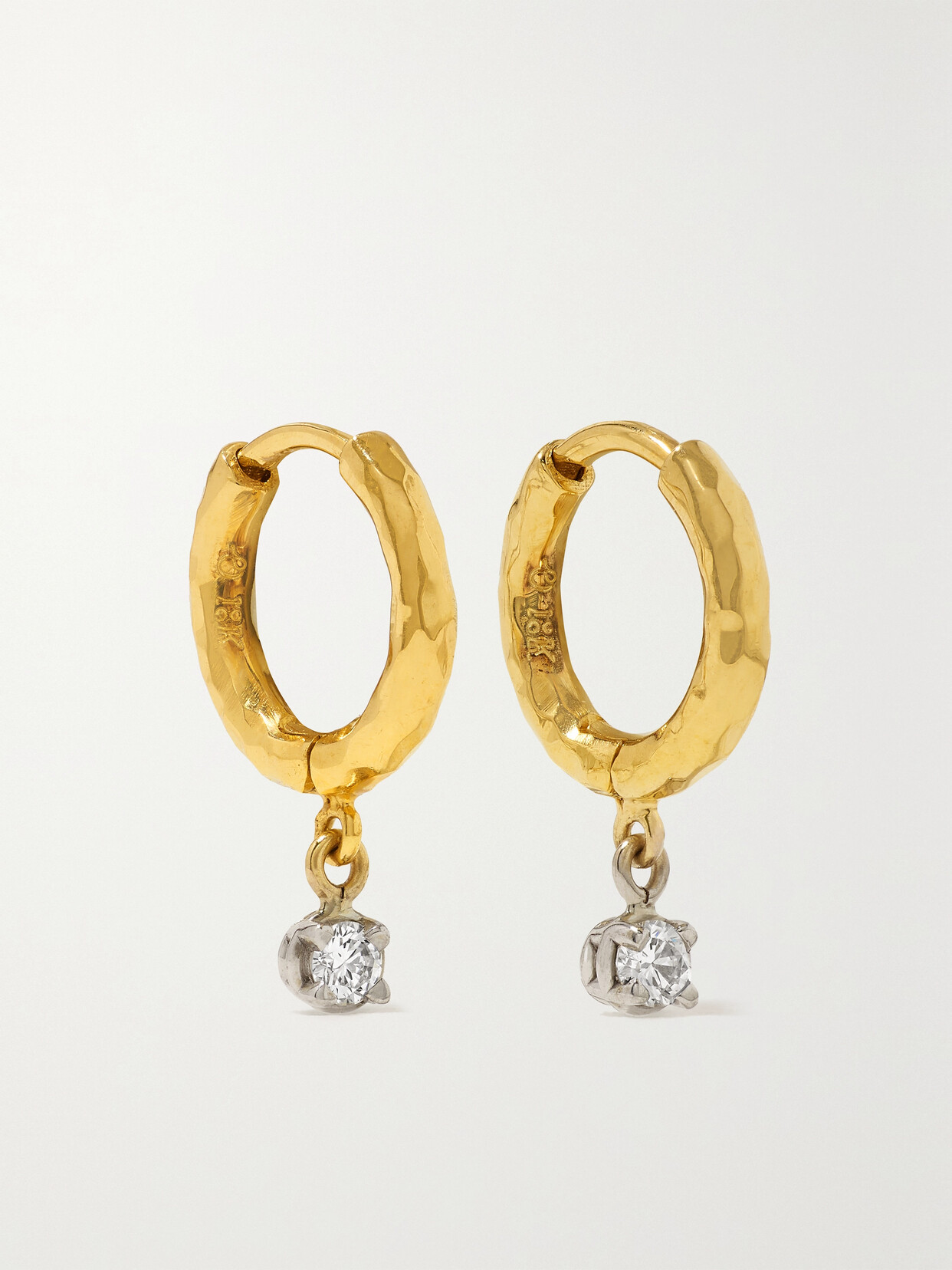 Octavia Elizabeth + Net Sustain Micro Gabby 18-karat Recycled Gold Diamond Hoop Earrings