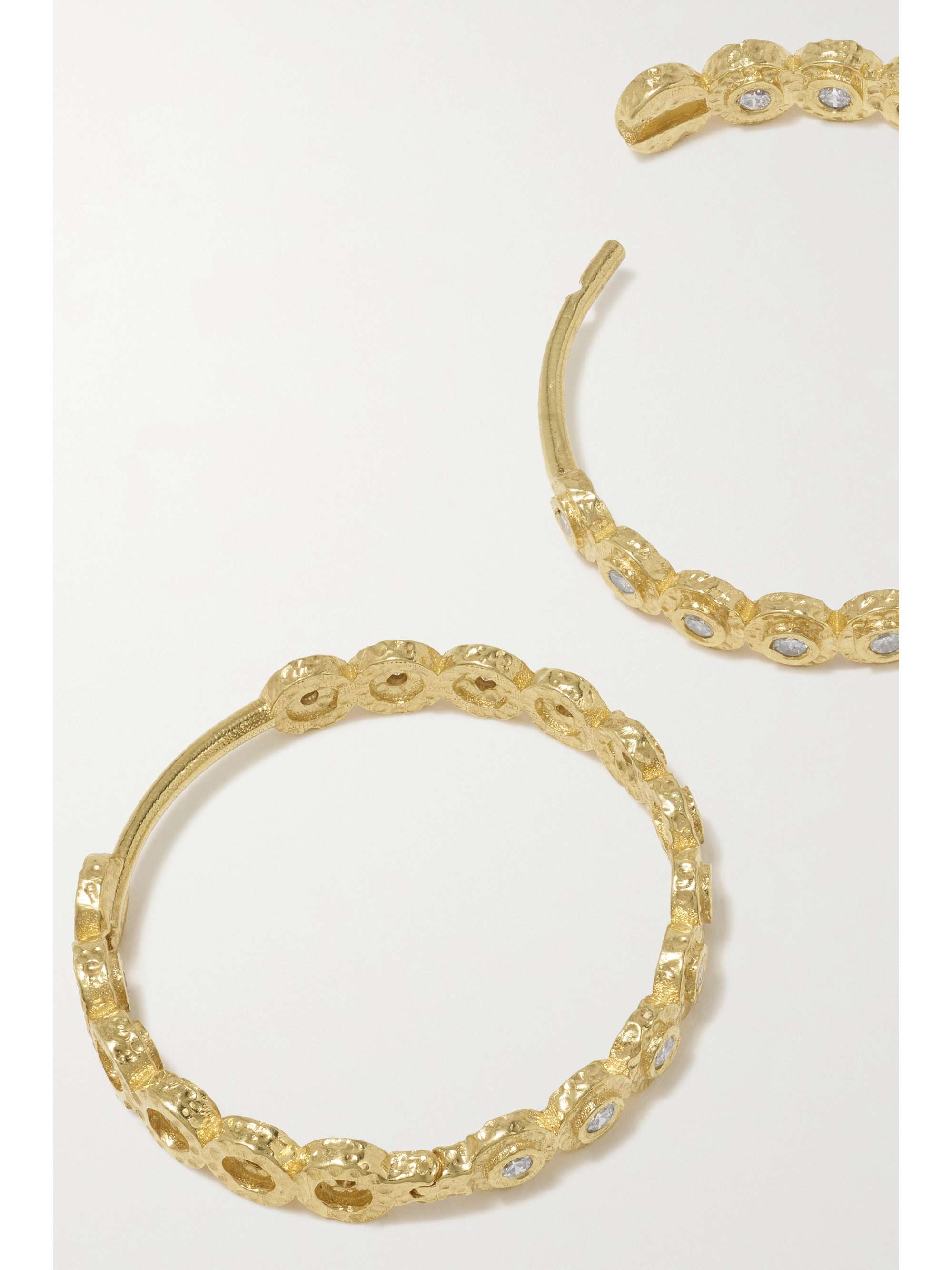OCTAVIA ELIZABETH + NET SUSTAIN Chloe 18-karat recycled gold diamond hoop earrings