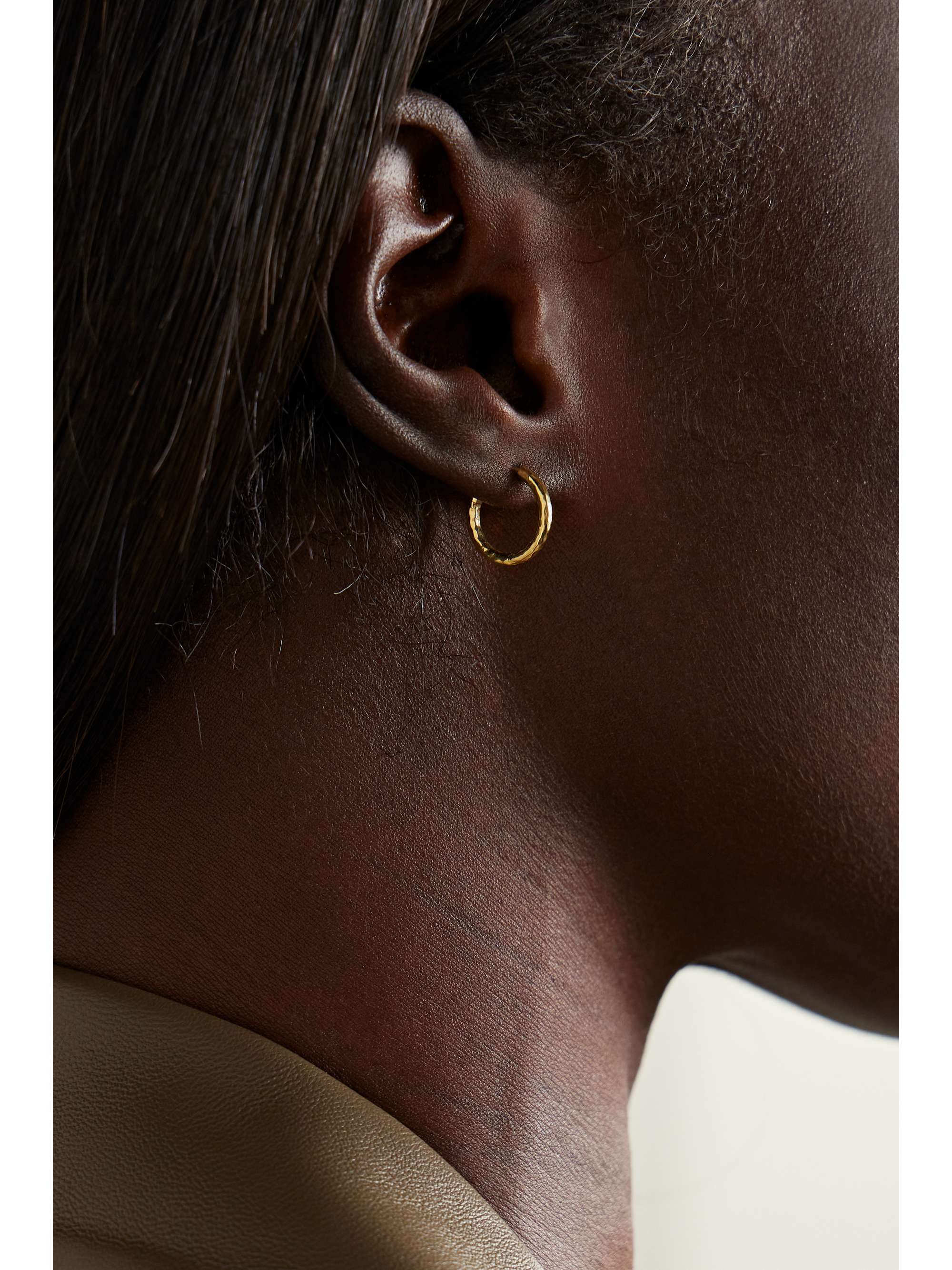 Recycled gold hoop earrings clearance