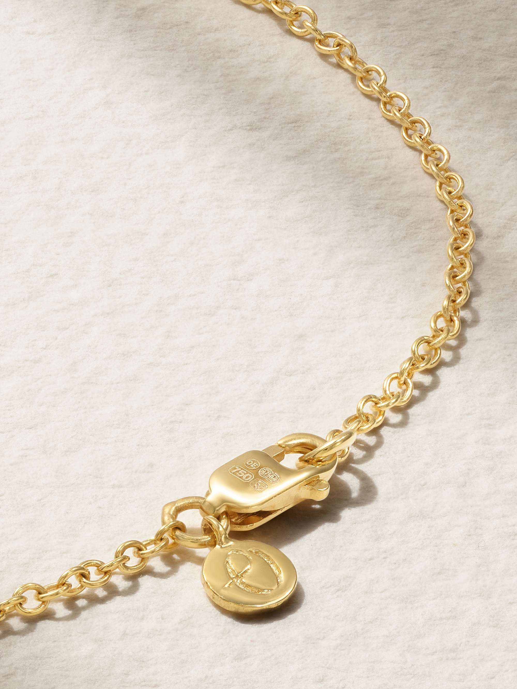OCTAVIA ELIZABETH + NET SUSTAIN Nesting Gem 18-karat recycled gold emerald anklet
