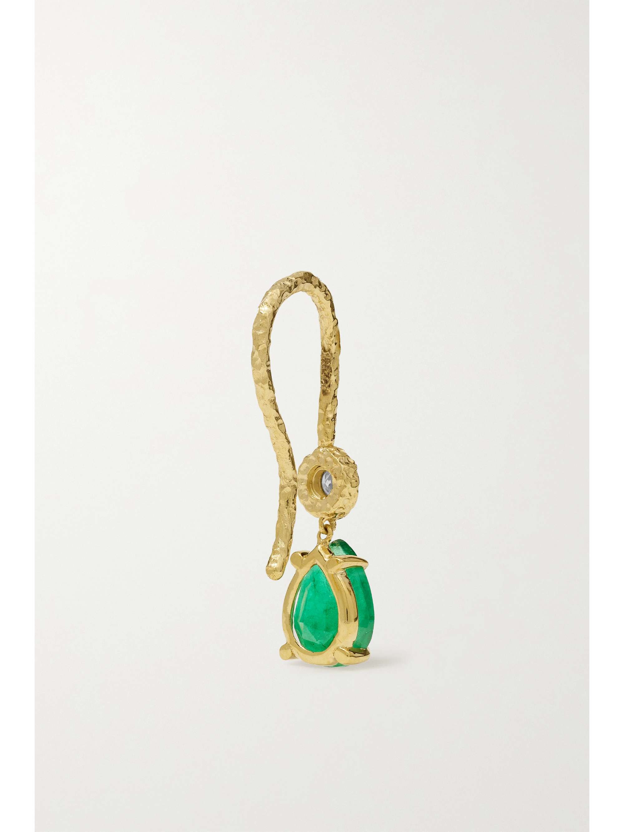 OCTAVIA ELIZABETH + NET SUSTAIN Lauren 18-karat recycled gold, emerald and diamond earrings