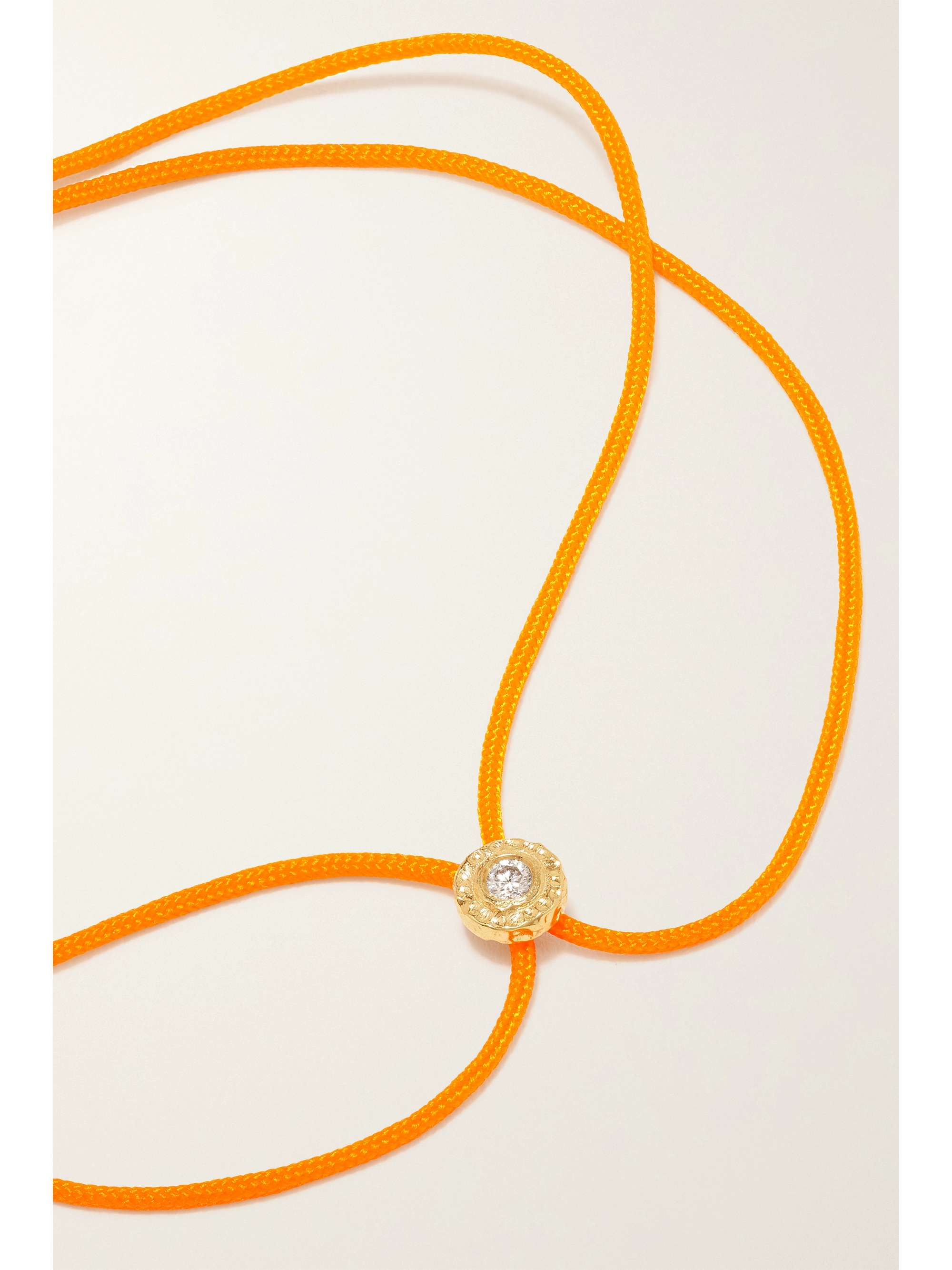 OCTAVIA ELIZABETH + NET SUSTAIN Parachute Nesting Gem Armband aus Kordel mit Detail aus recyceltem 18 Karat Gold und Diamant
