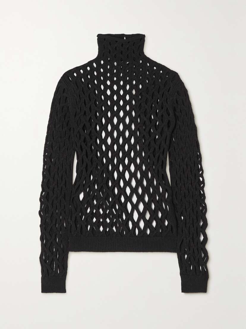 Valentino Garavani — Cutout stretch-knit turtleneck top
