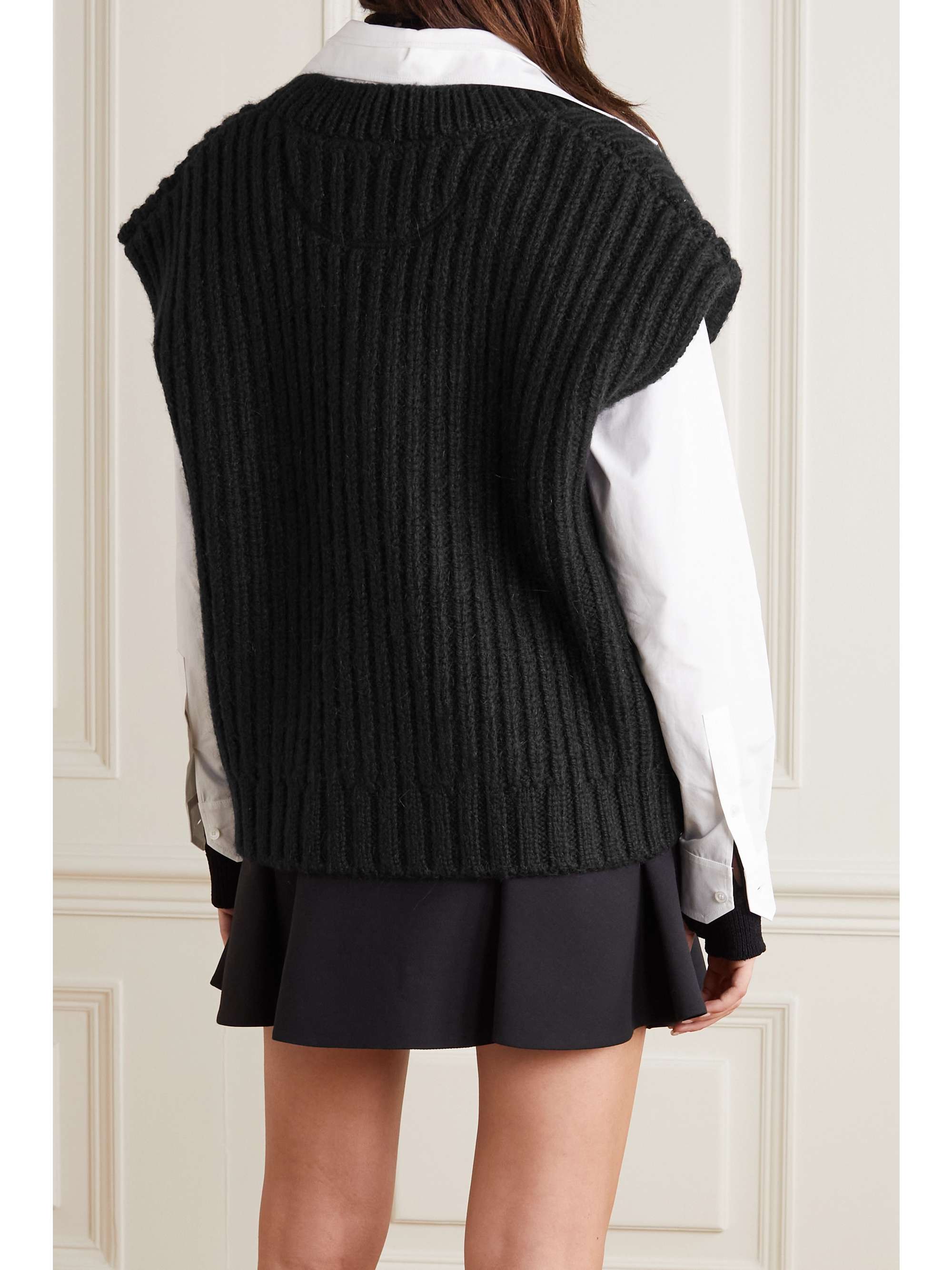 VALENTINO GARAVANI Ribbed wool and mohair-blend vest