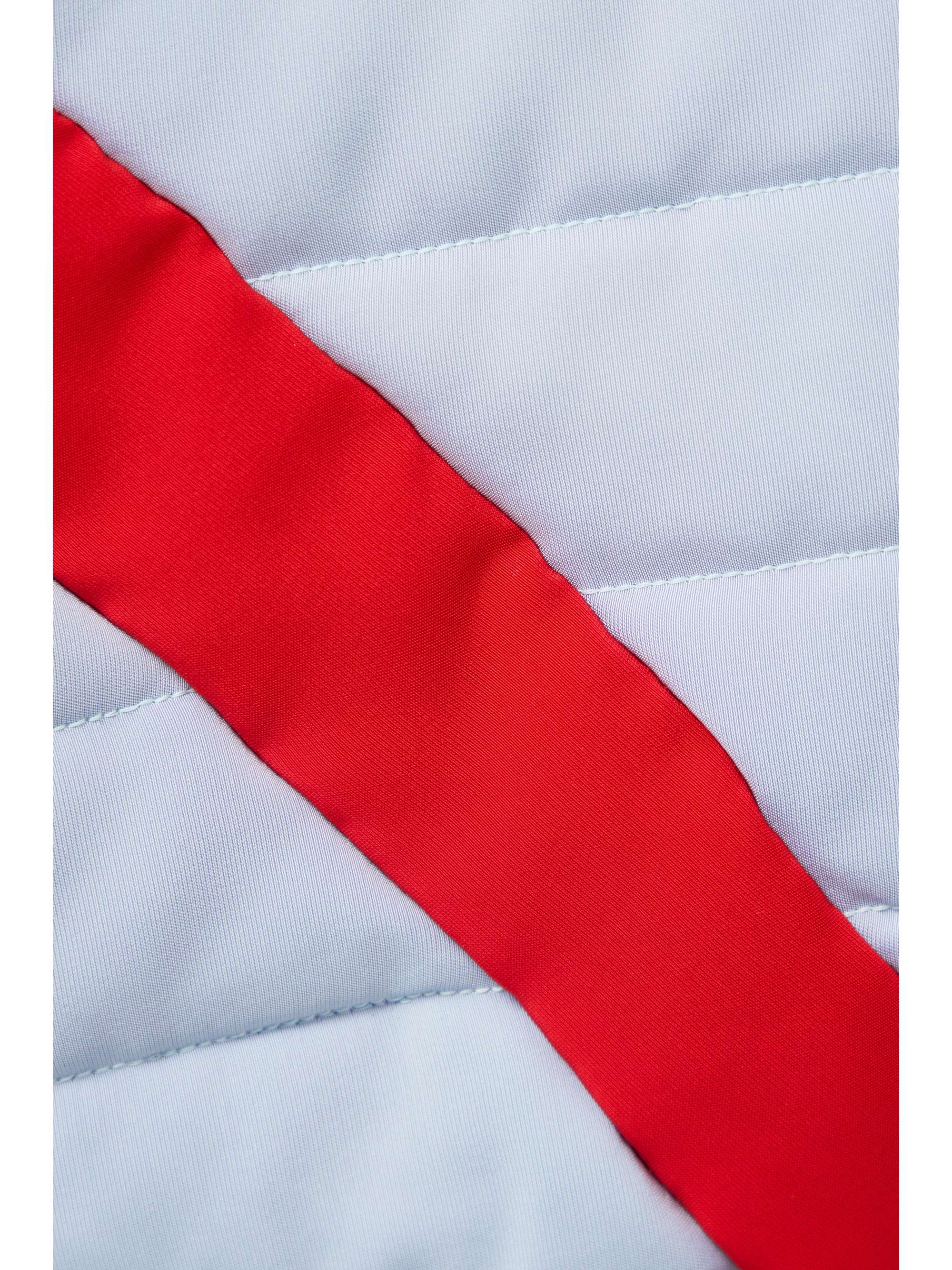 LOEWE Scarf-detailed leather-trimmed quilted shell coat