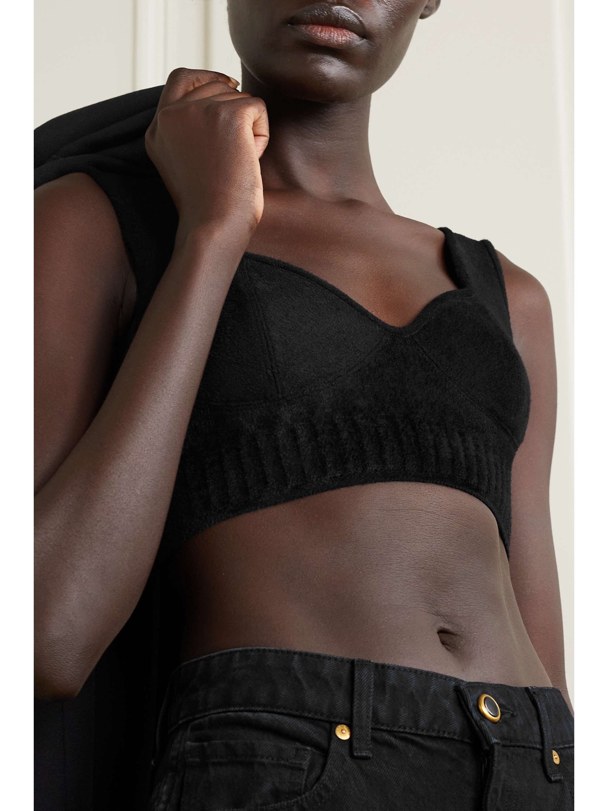 ALAÏA Haut bustier en velours