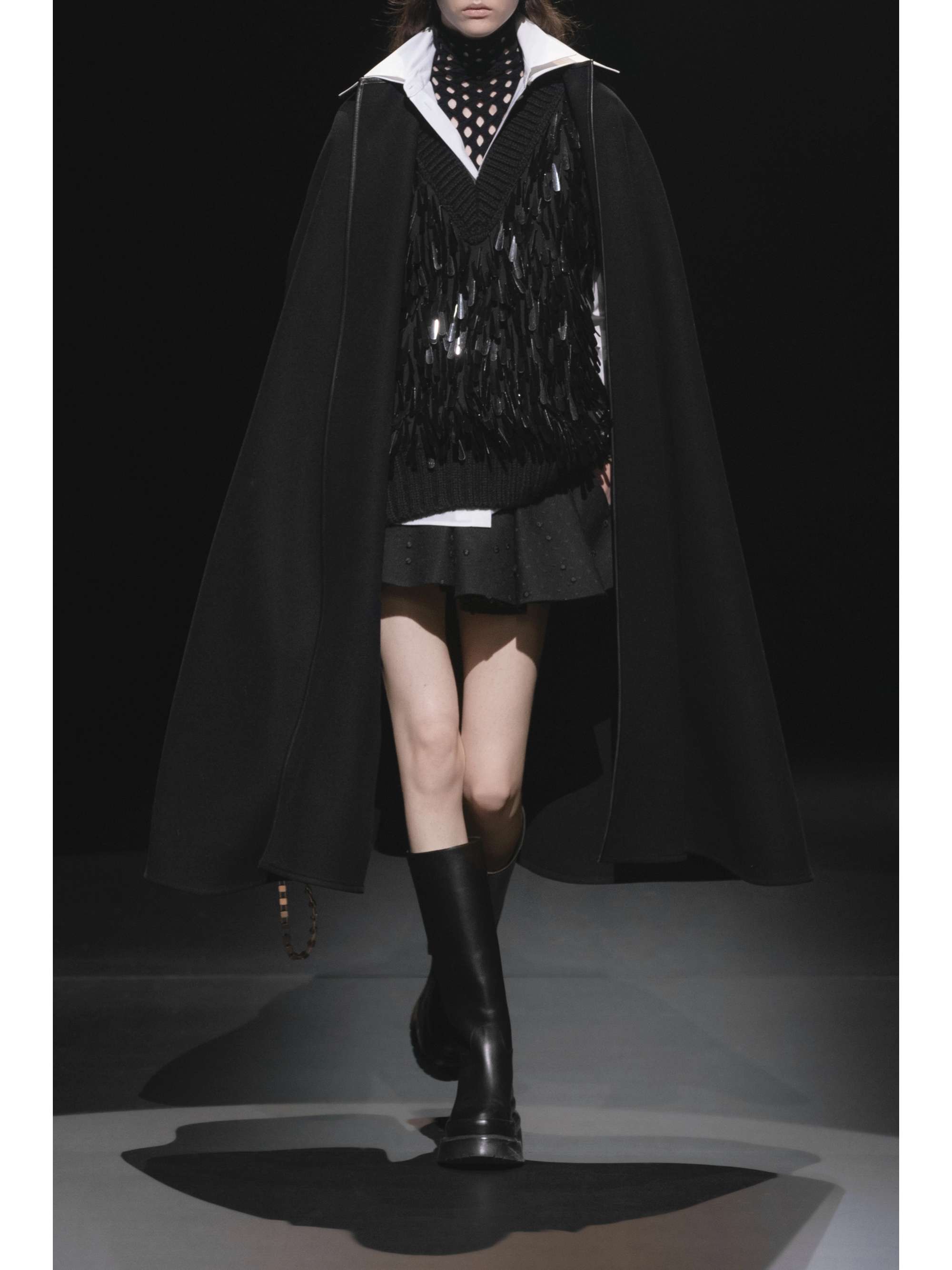 VALENTINO GARAVANI Pailette-embellished ribbed wool and mohair-blend top