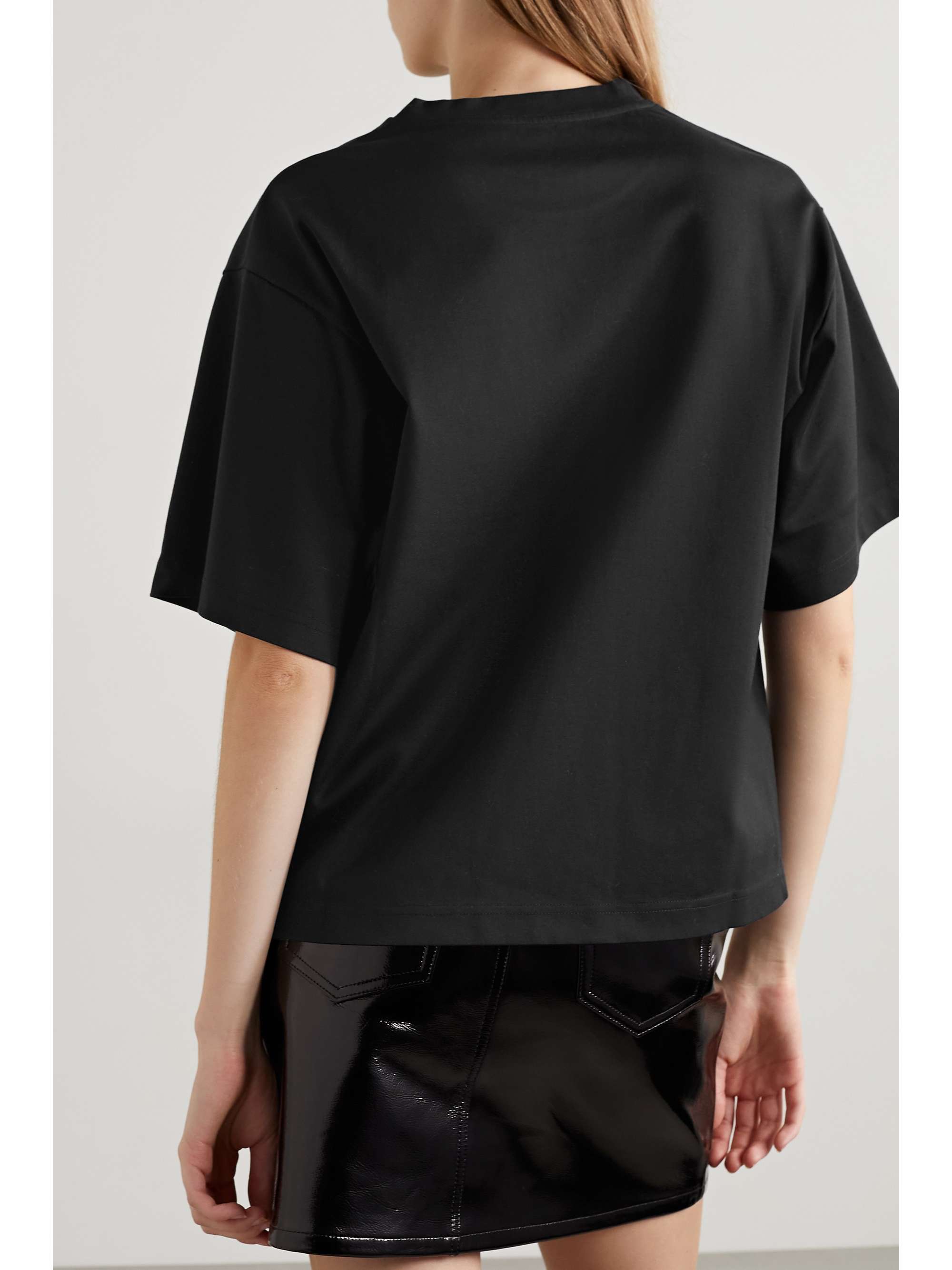 DOLCE&GABBANA Appliquéd printed cotton-blend jersey T-shirt