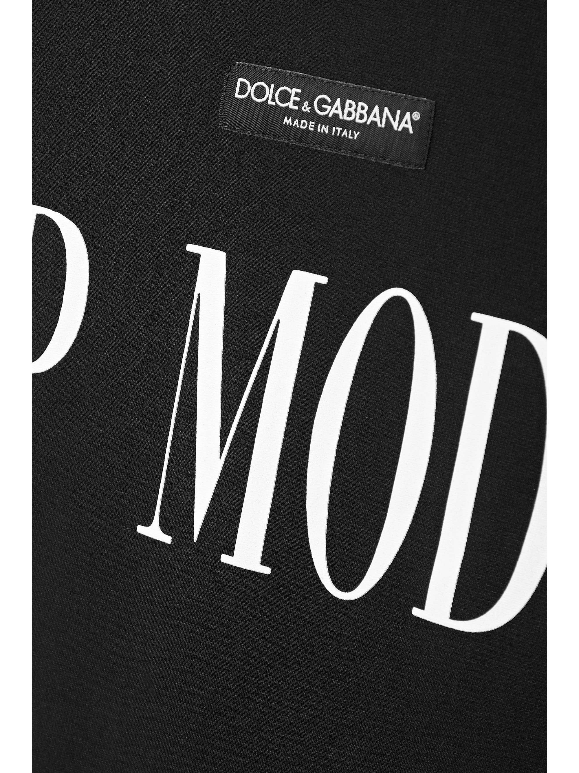 DOLCE&GABBANA Appliquéd printed cotton-blend jersey T-shirt