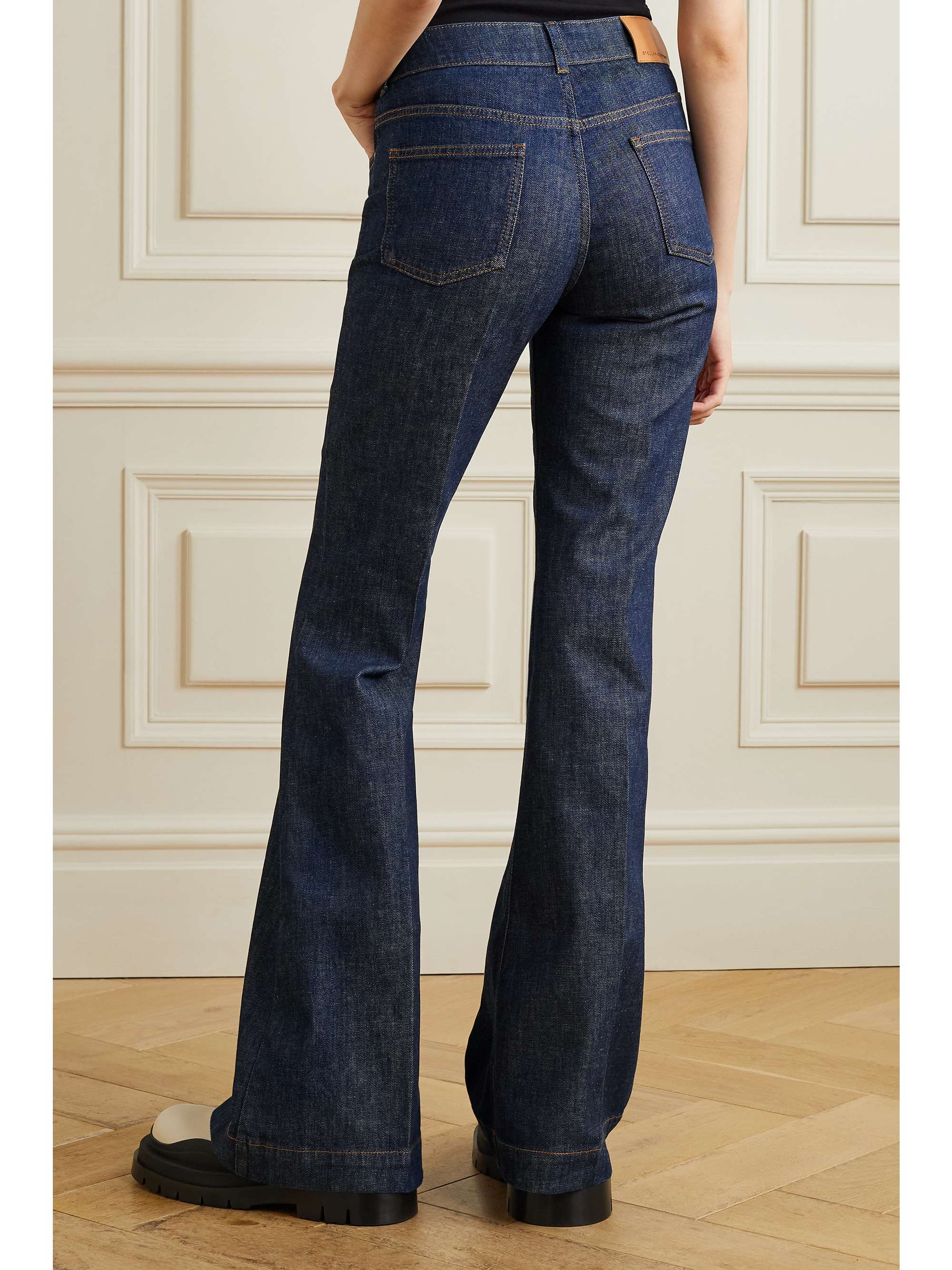 Dark denim The 70s mid-rise flared jeans | STELLA MCCARTNEY | NET-A-PORTER