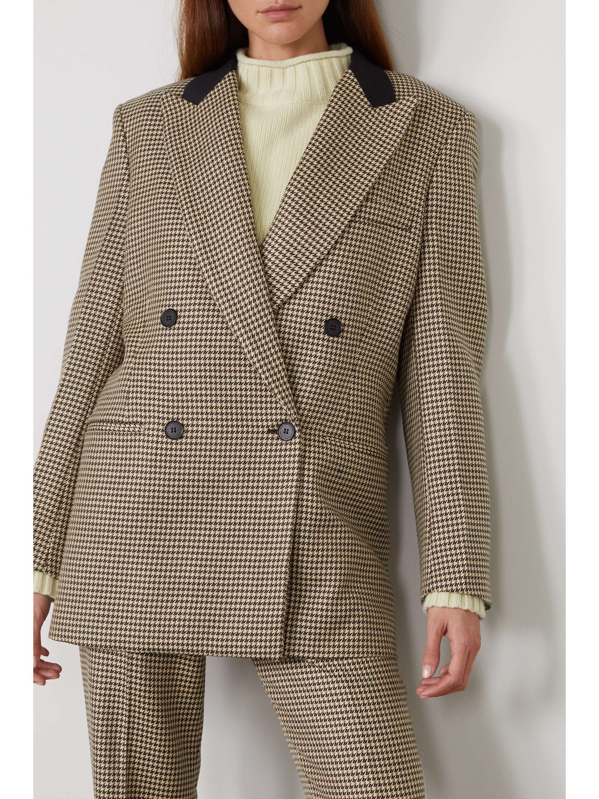 houndstooth wool blazer