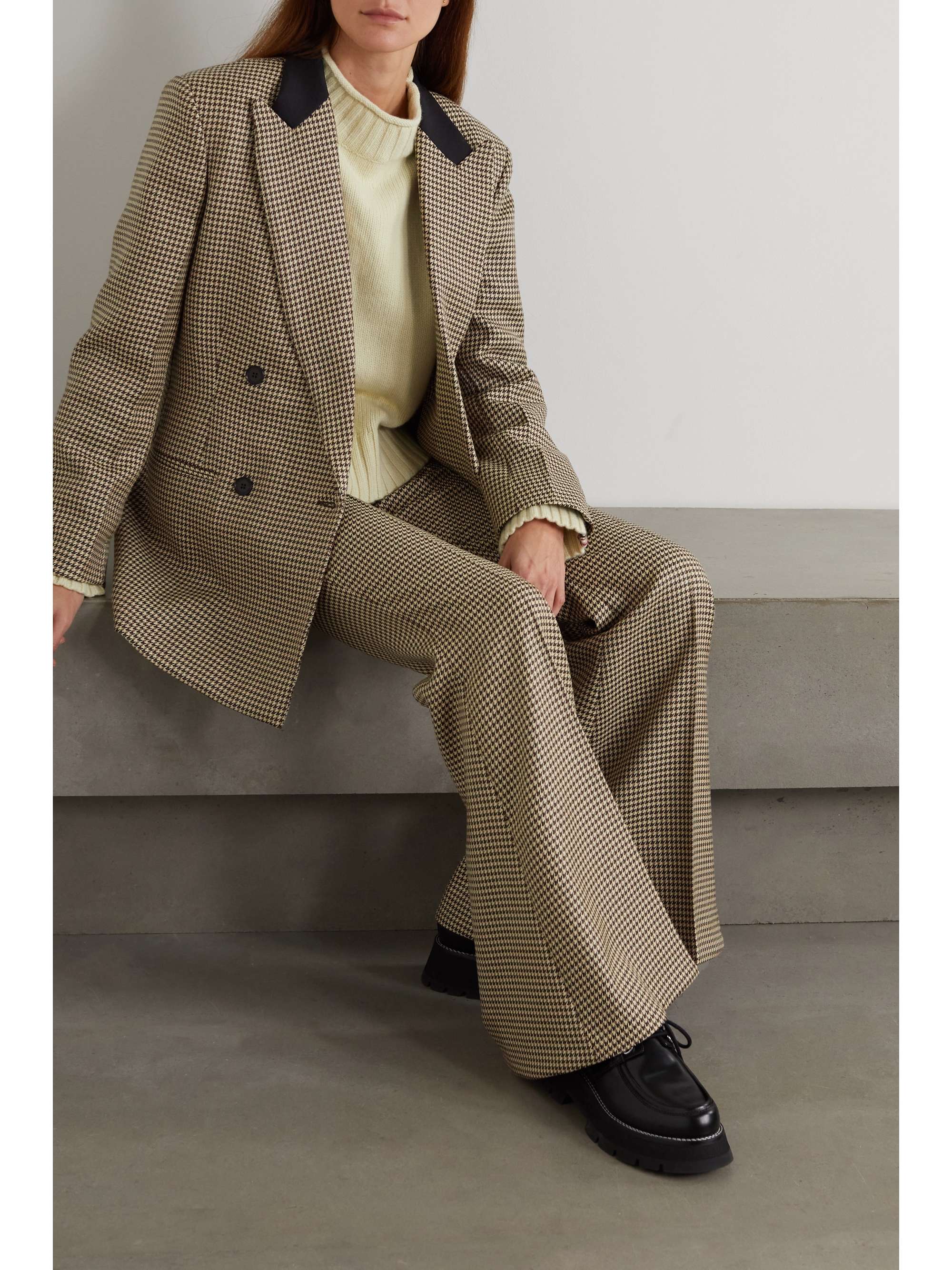 houndstooth wool blazer