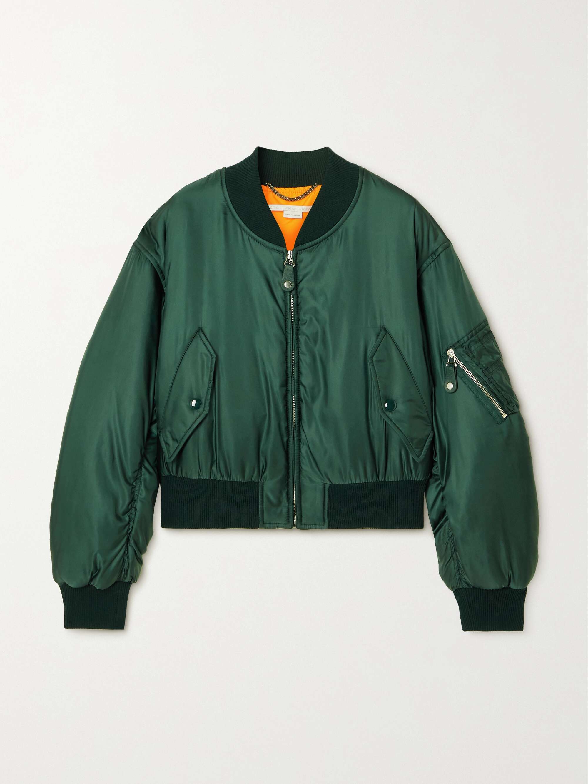 STELLA MCCARTNEY Vina cropped shell bomber jacket | NET-A-PORTER