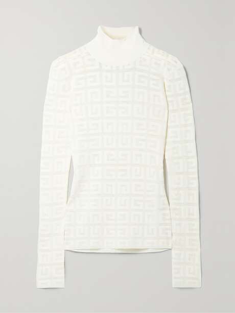 GIVENCHY Jacquard-knit turtleneck sweater | NET-A-PORTER