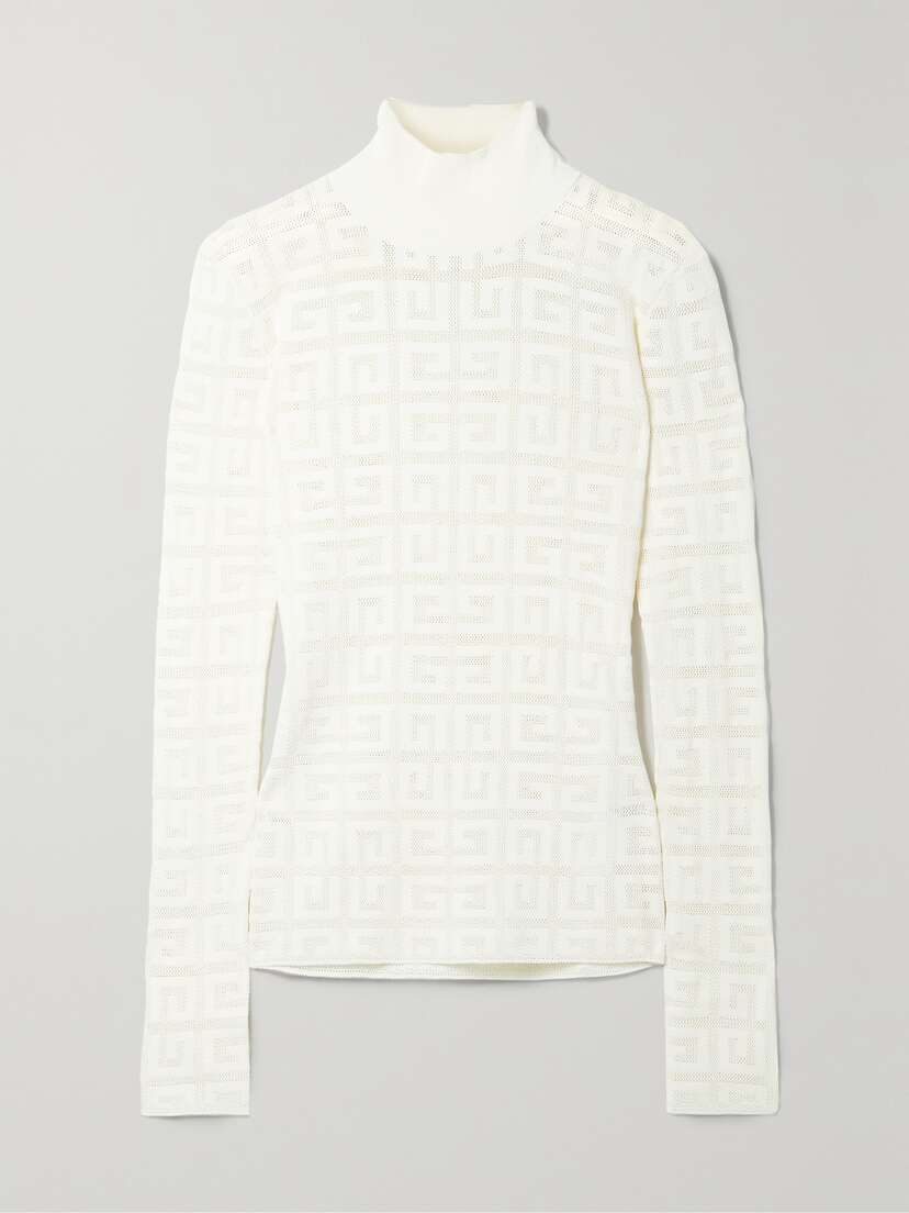 Givenchy Jacquard-knit Turtleneck Sweater