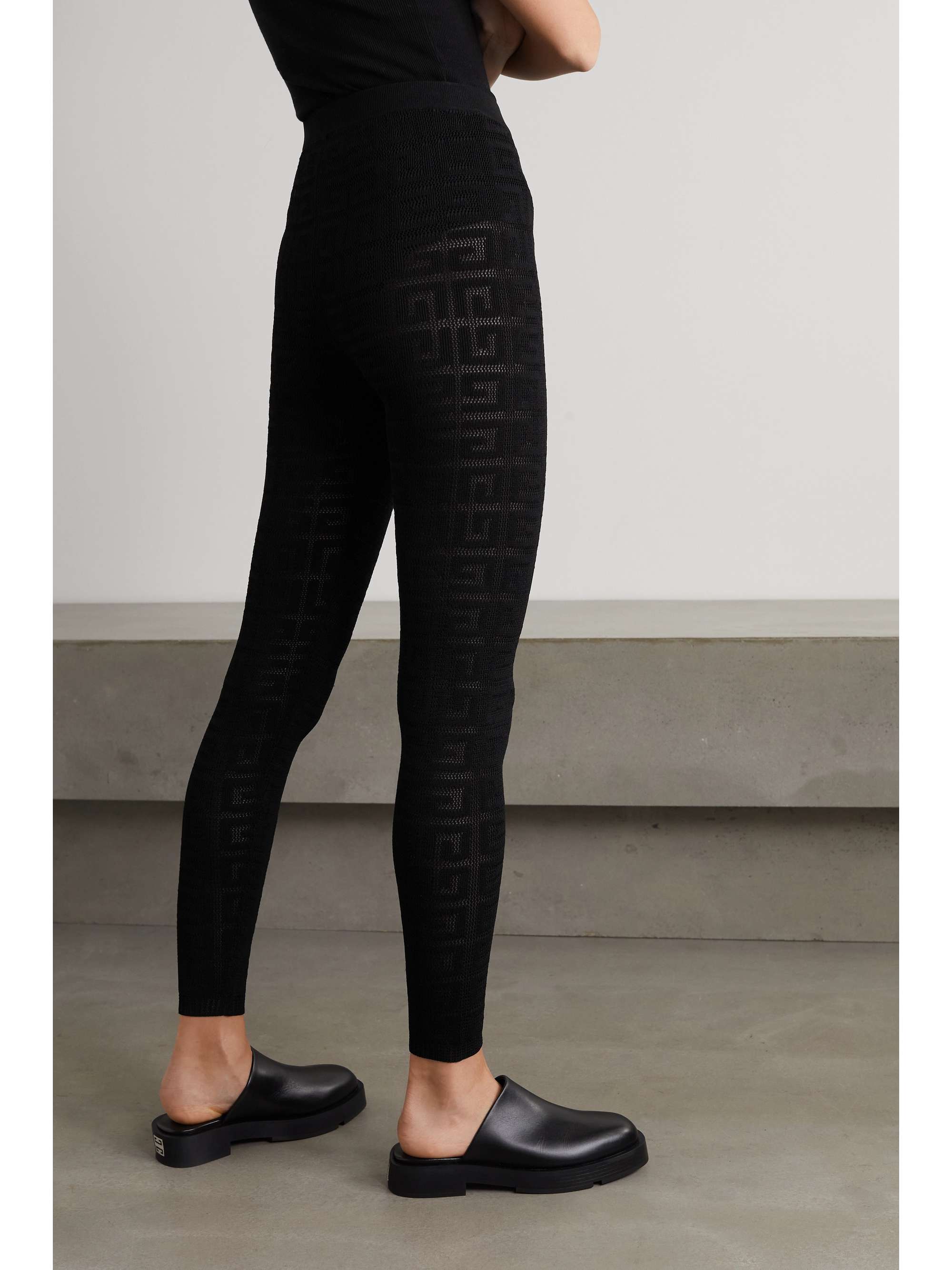 GIVENCHY Leggings aus Pointelle-Strick mit Stretch-Anteil