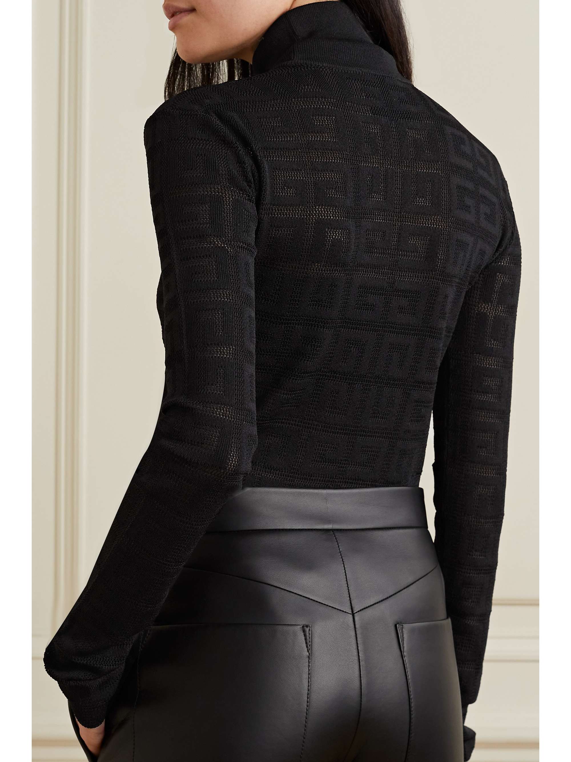 GIVENCHY Jacquard-knit turtleneck sweater