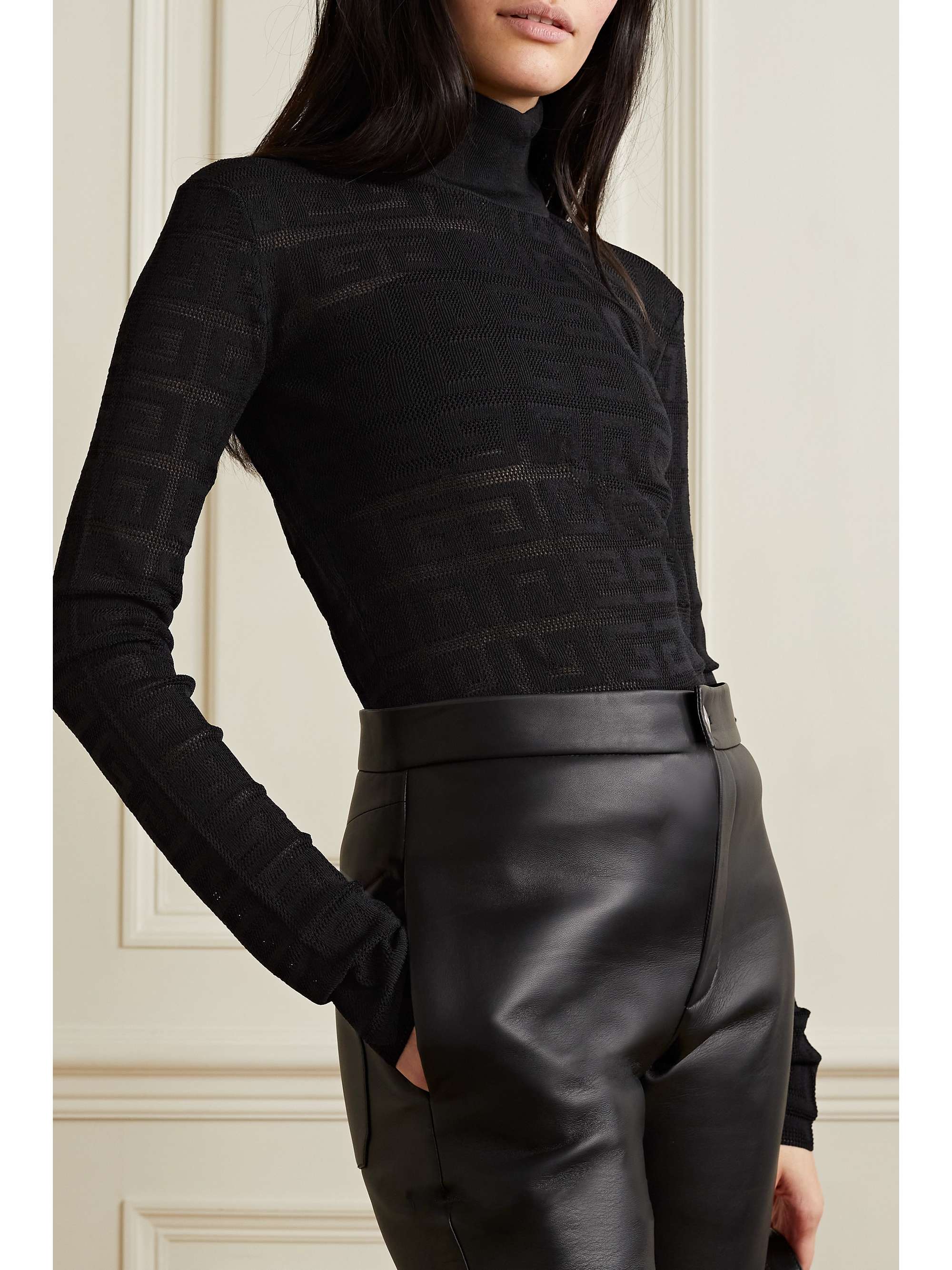 GIVENCHY Jacquardknit turtleneck sweater NETAPORTER