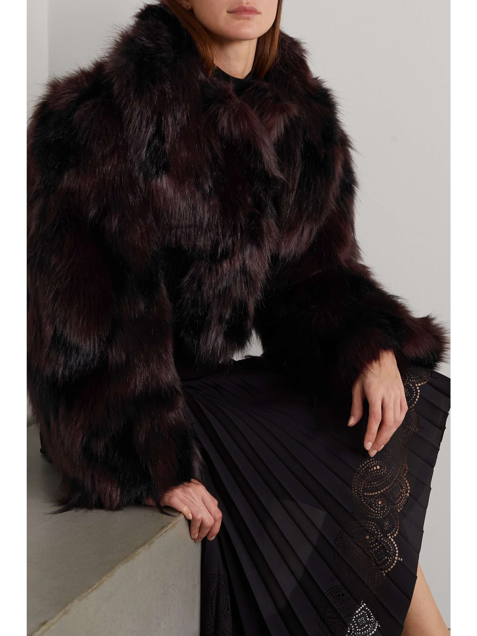 givenchy faux fur coat