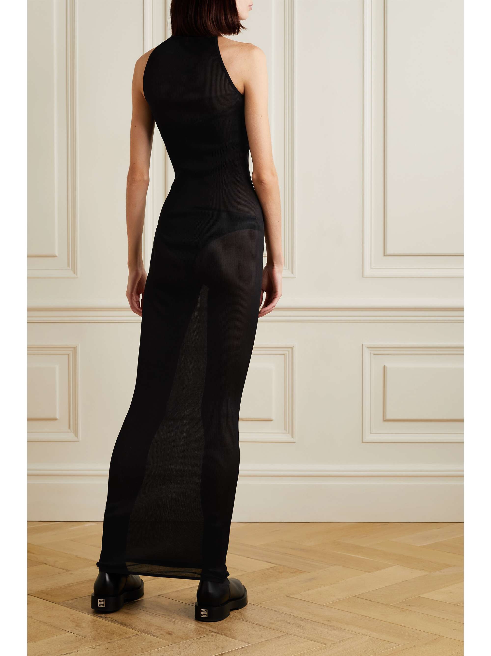 GIVENCHY Ribbed silk-jersey maxi dress