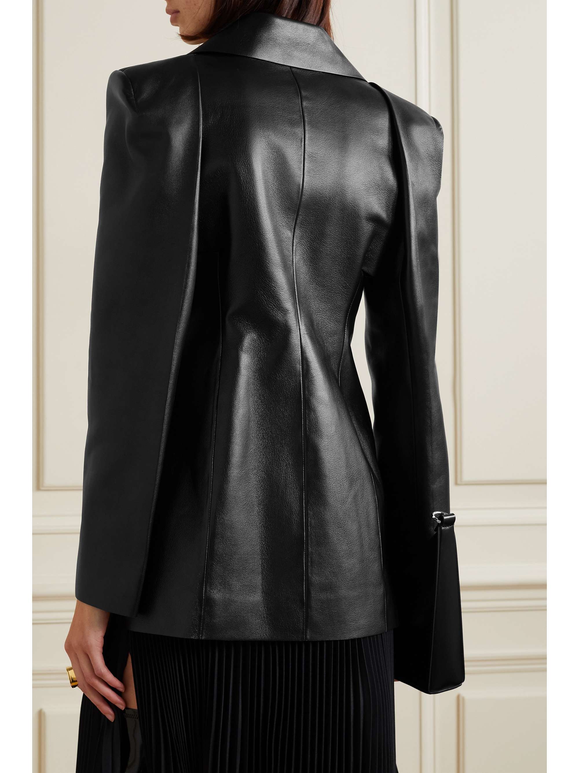 GIVENCHY Cutout leather blazer