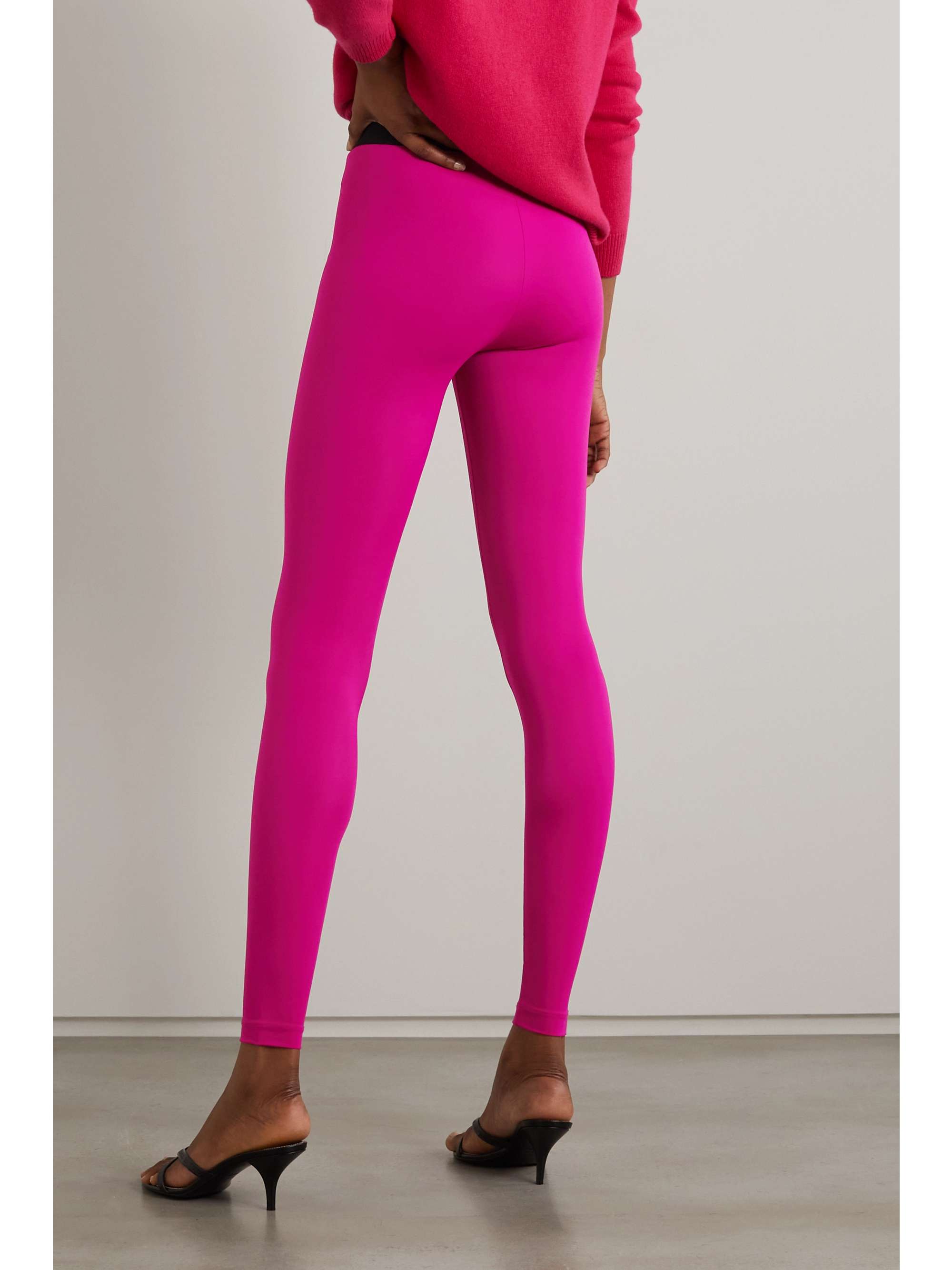 TOM FORD Jacquard-trimmed stretch-jersey leggings