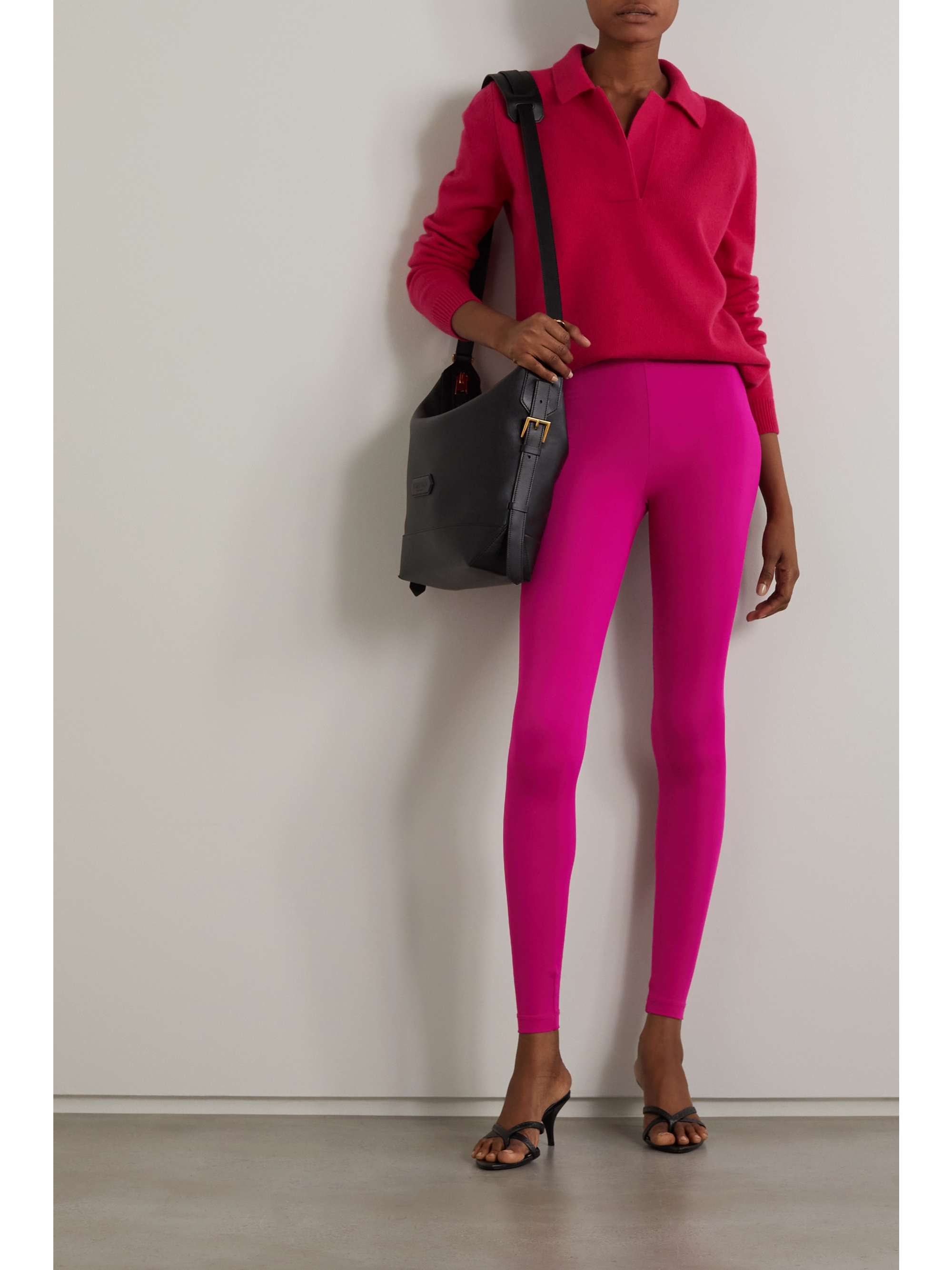 TOM FORD Jacquard-trimmed stretch-jersey leggings